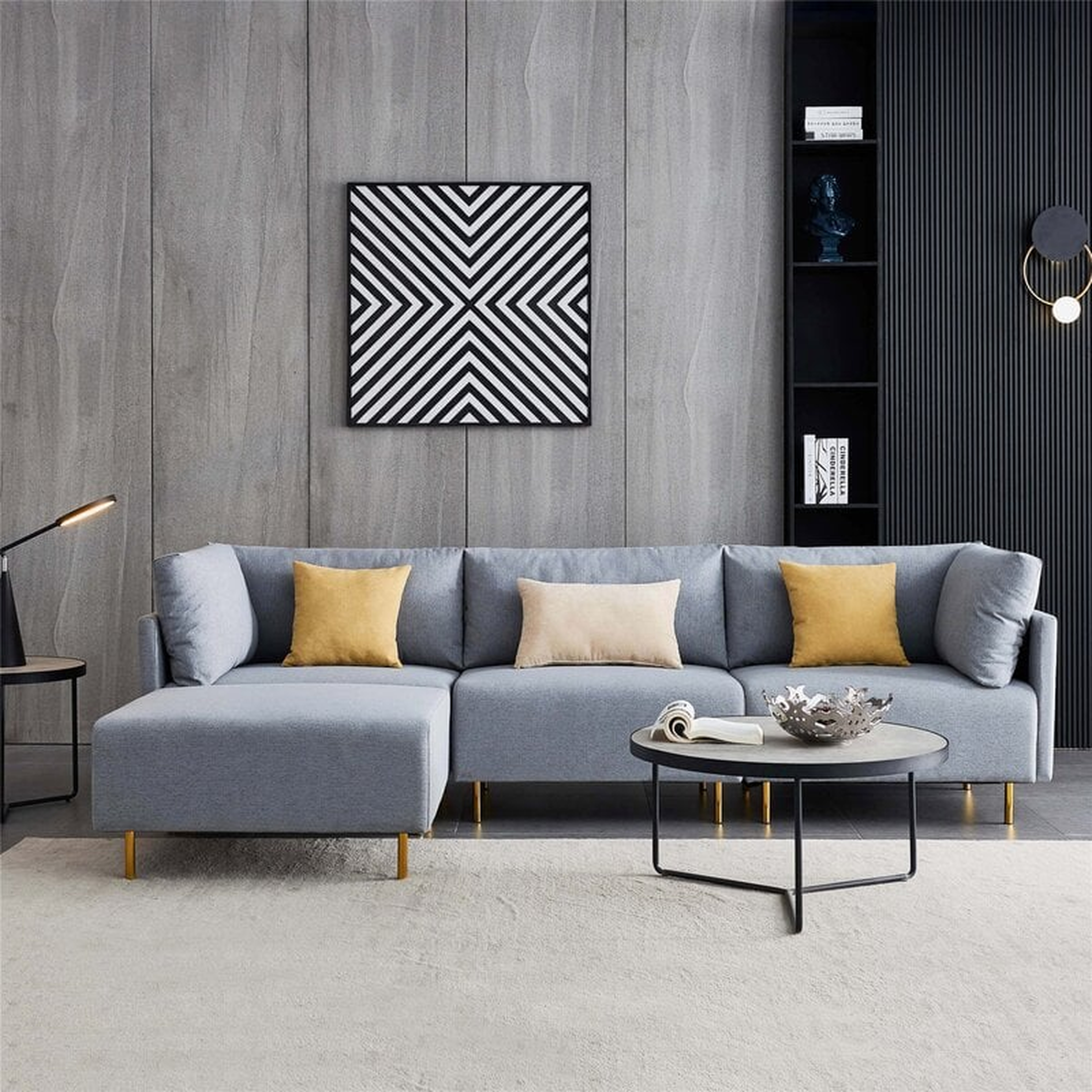 Dusek 108.6" Wide Reversible Modular Sofa & Chaise with Ottoman - Wayfair