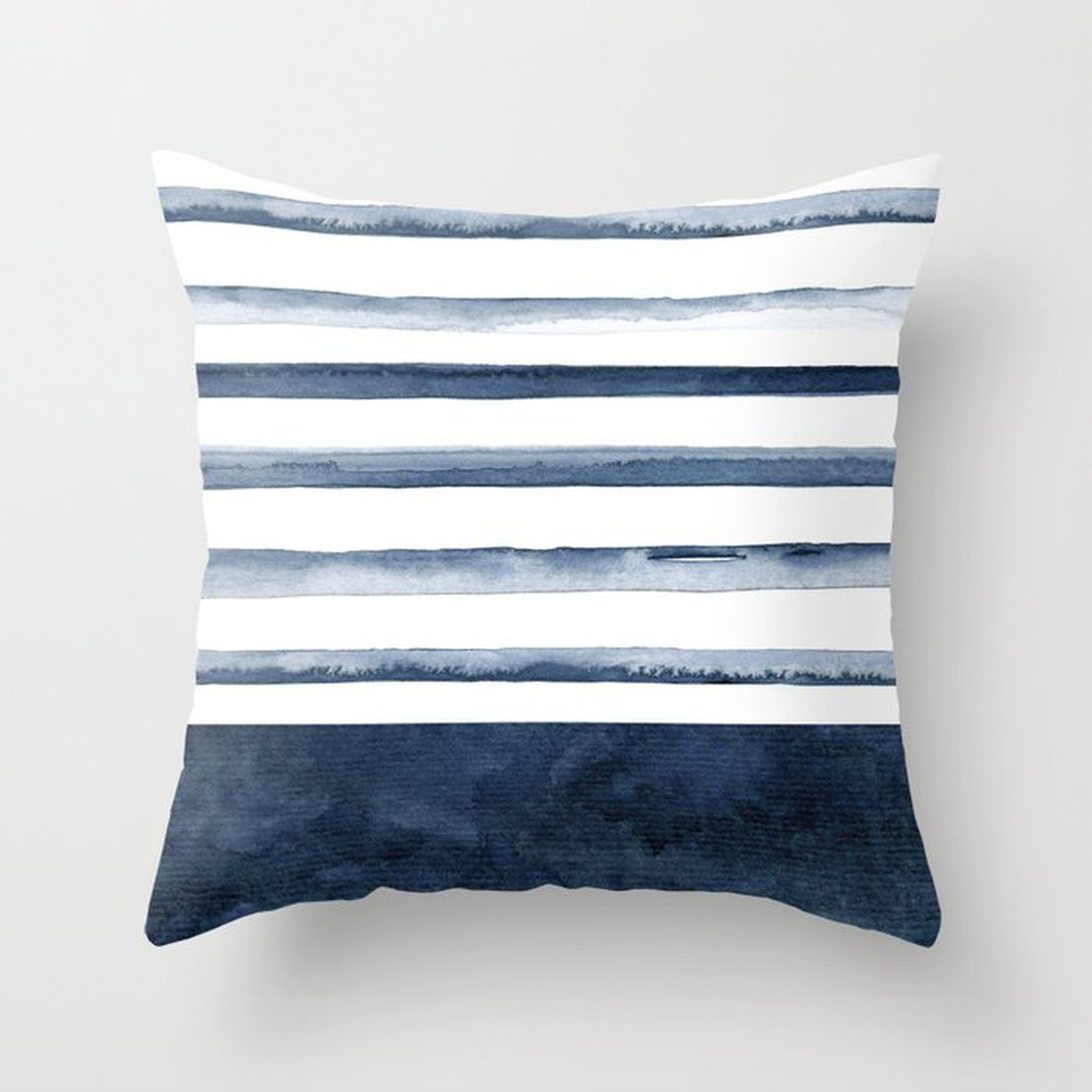 Watercolor Stripes Pattern Throw Pillow 16 x 16 Indoor - Society6