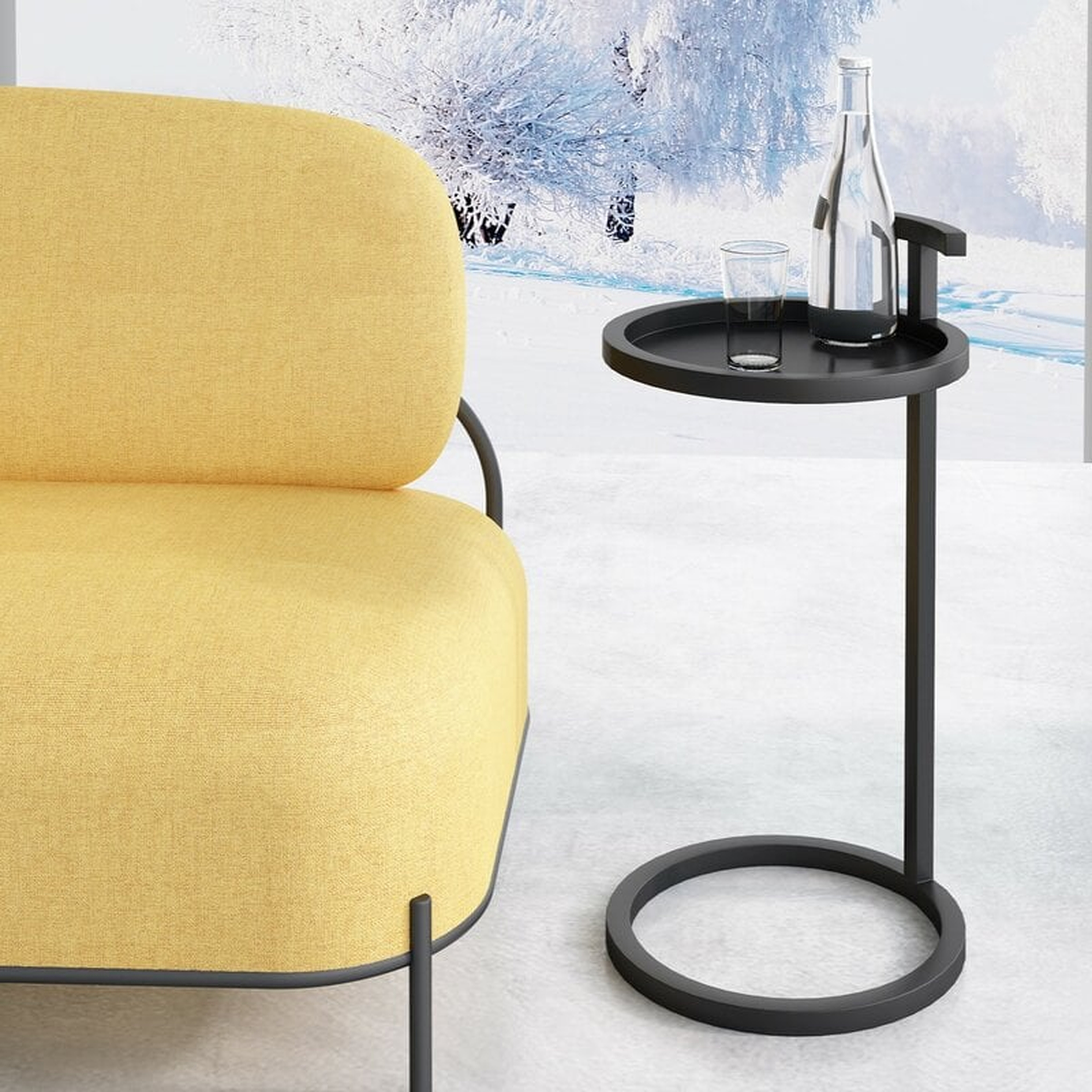 Dawson Steel Tray Top C Table End Table - Wayfair