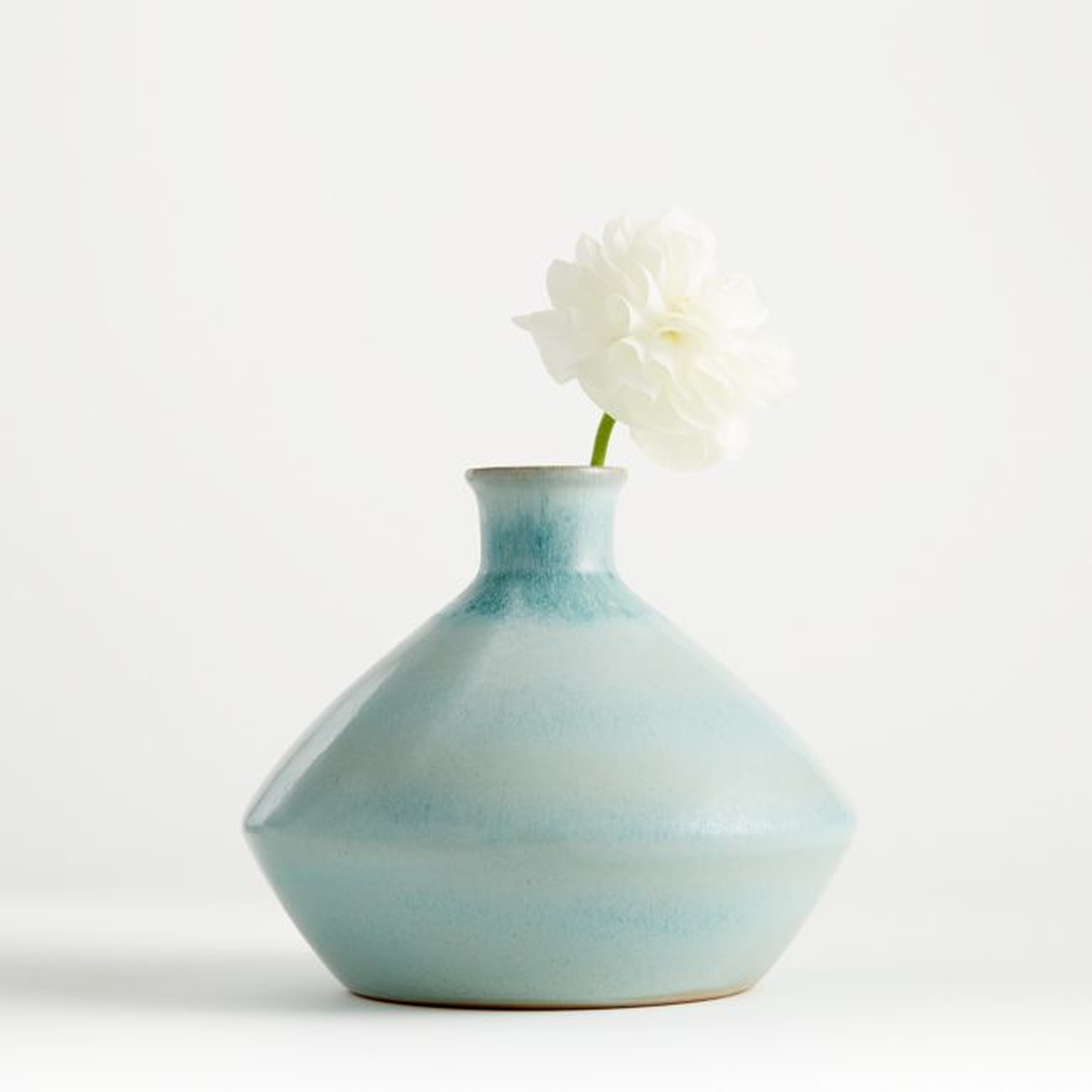 Mireya Mint Blue Vase - Crate and Barrel