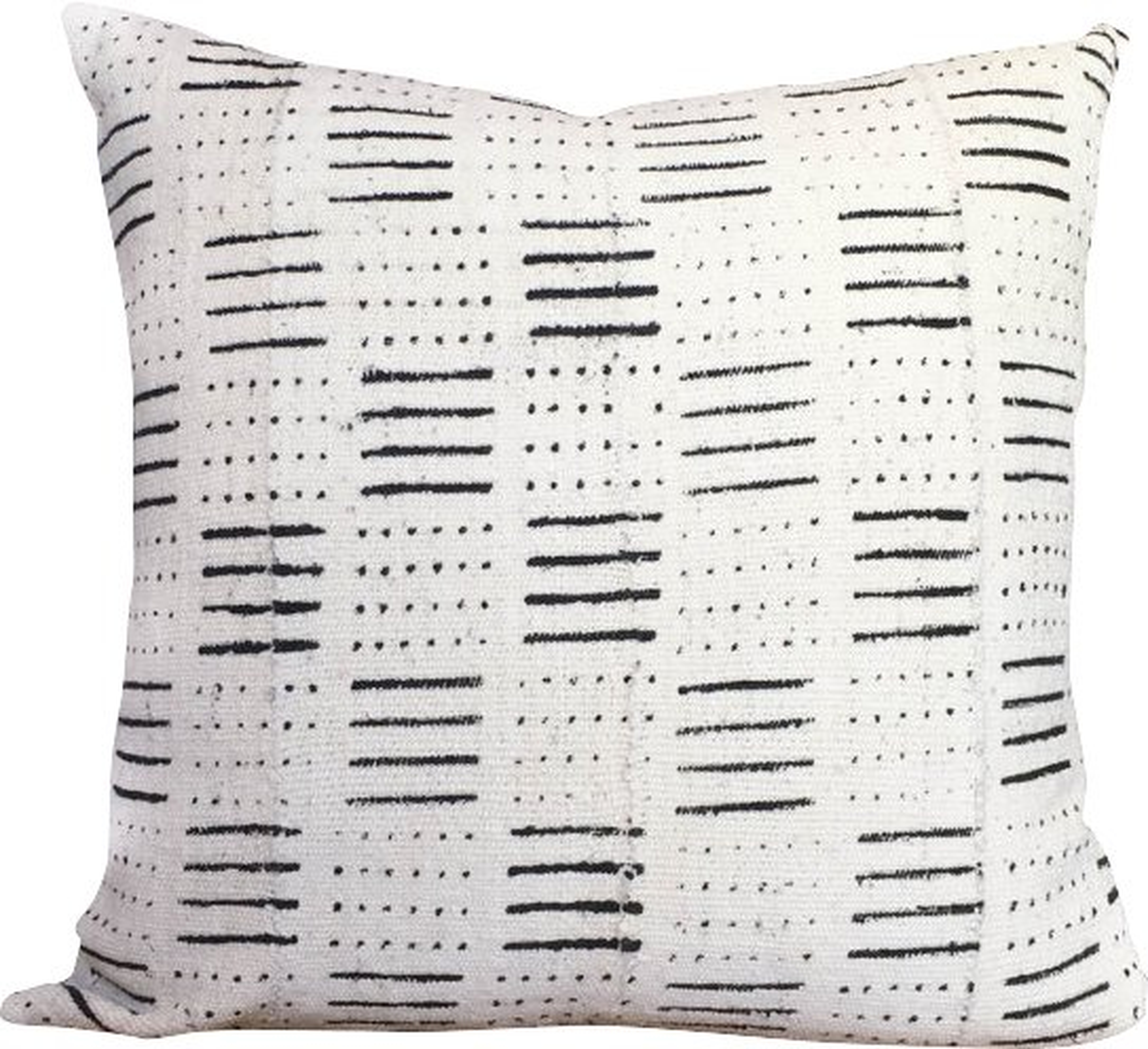 Dots and Dashes Print African Mud Cloth Pillow Cover - AllModern