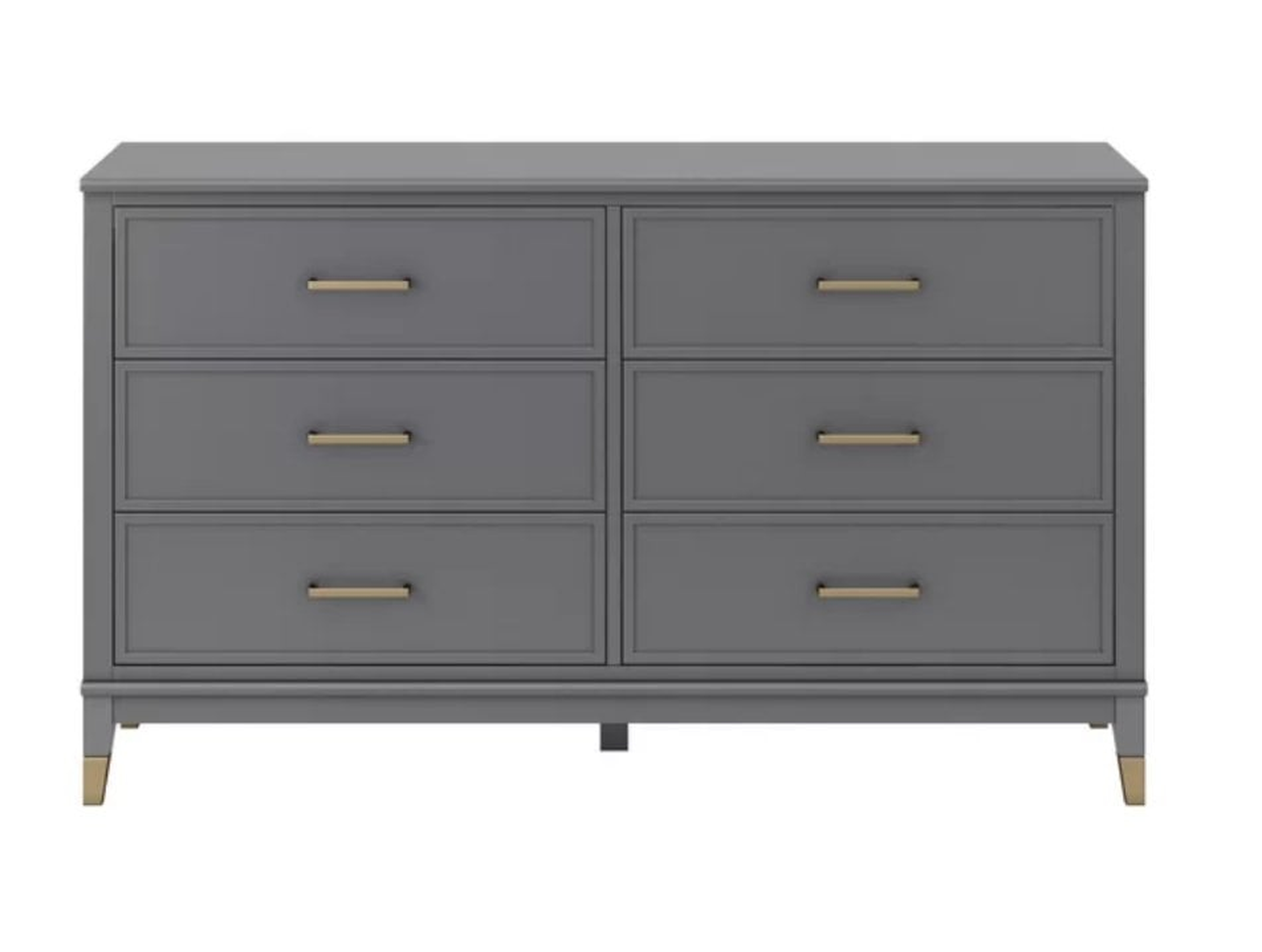 Westerleigh 6 Drawer Double Dresser -Graphite Gray - Wayfair