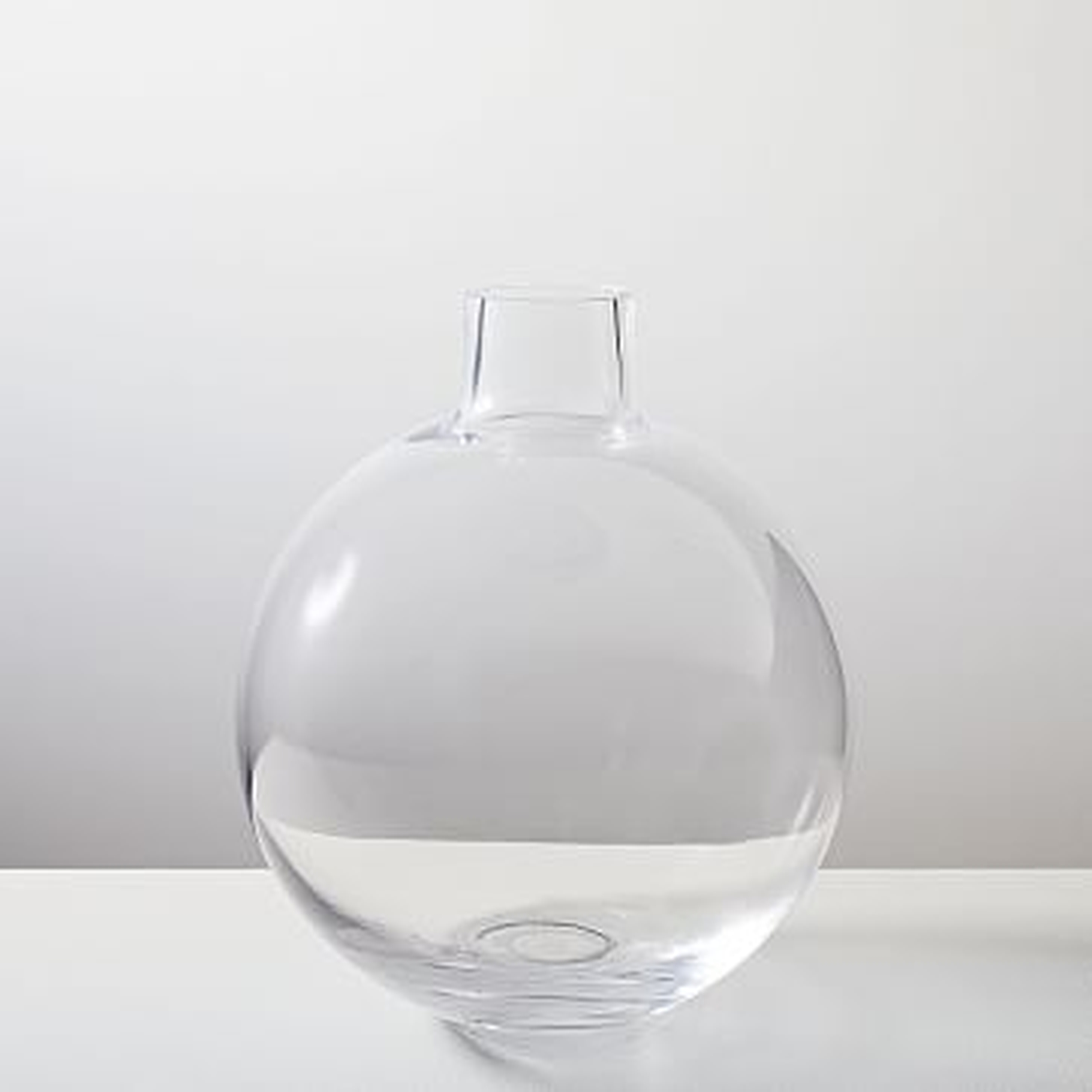 Foundations Vase, Clear, 9"h Glass Vase - West Elm
