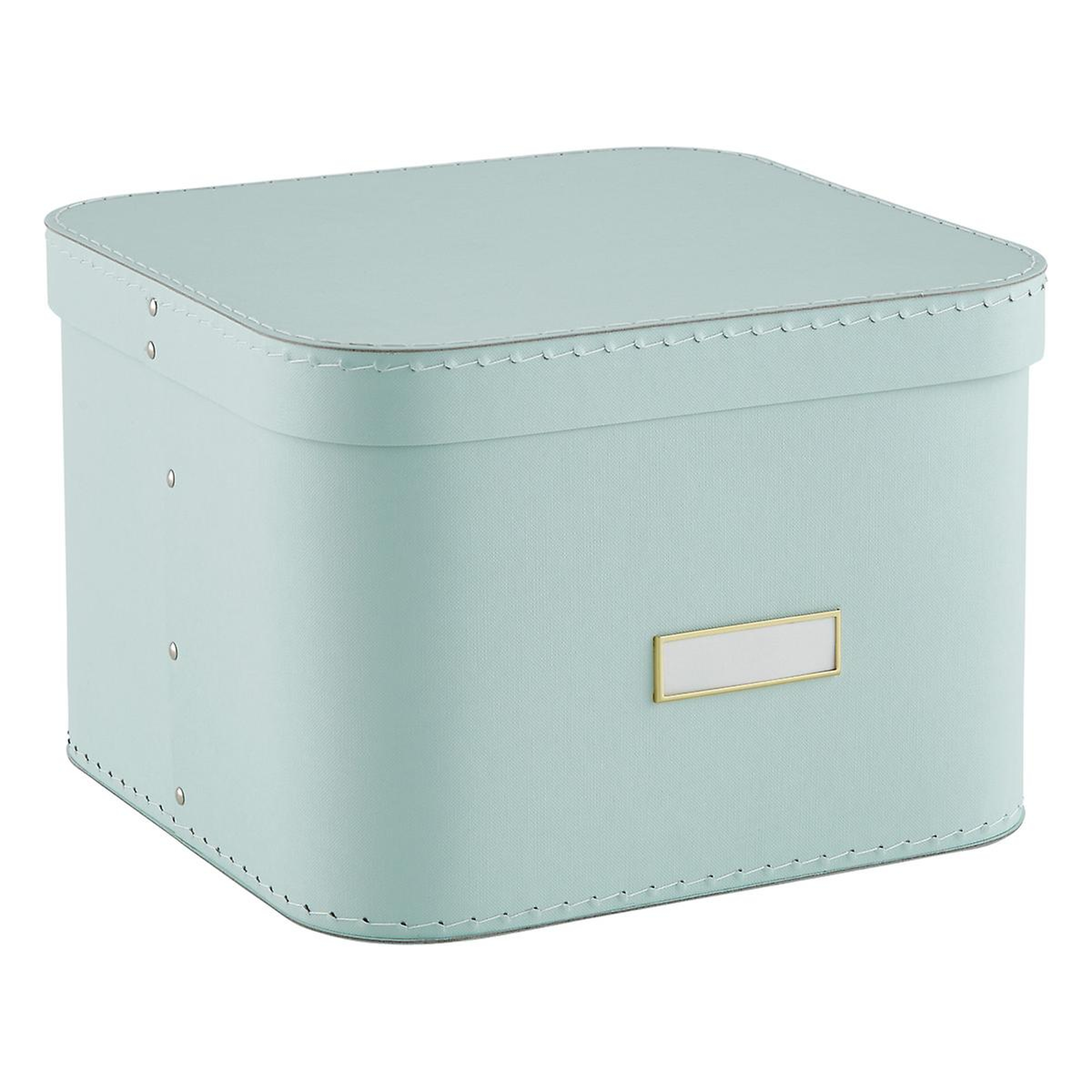 Mint Oskar Storage Box with Lid - containerstore.com