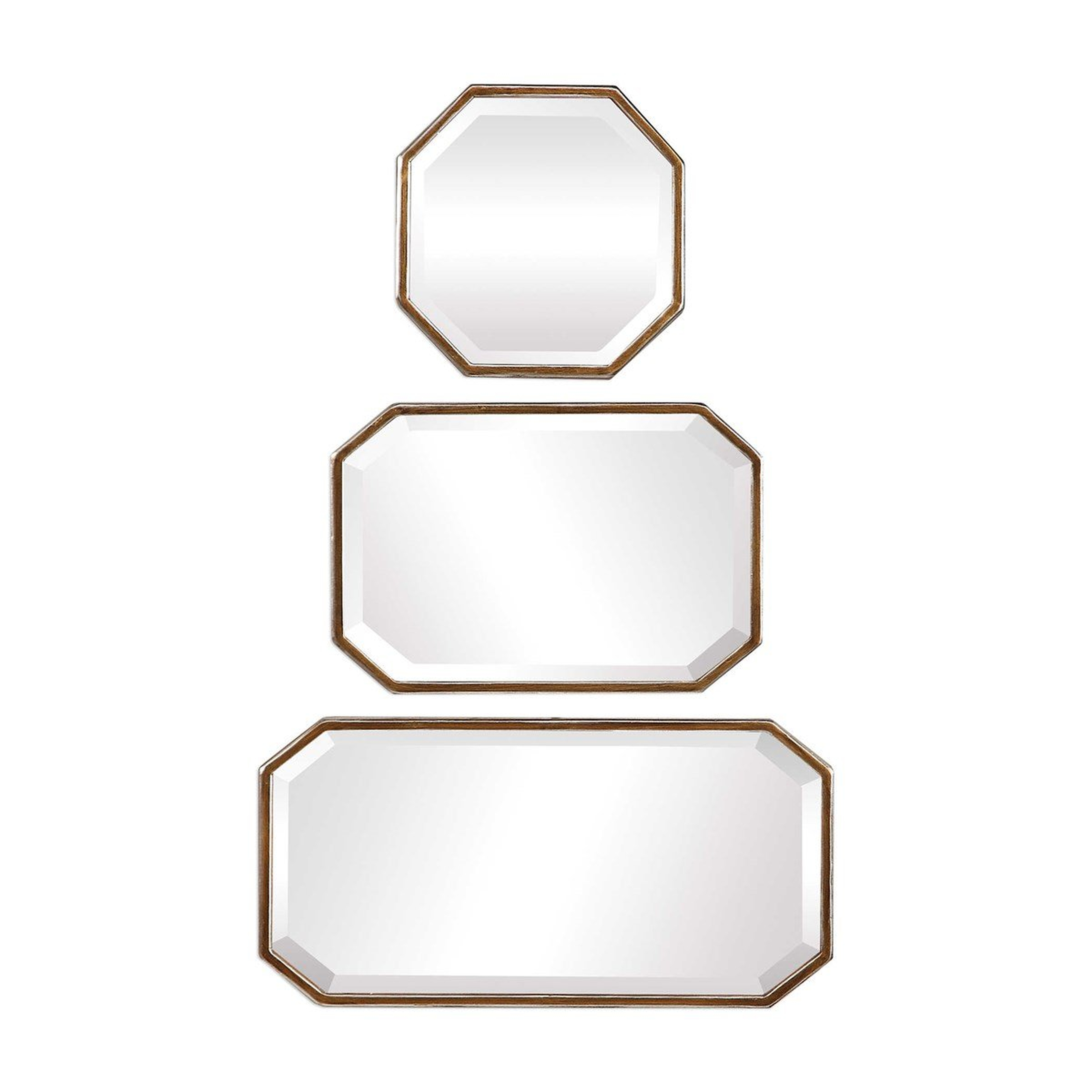 Trois Gold Mirrors, Set of 3 - Hudsonhill Foundry
