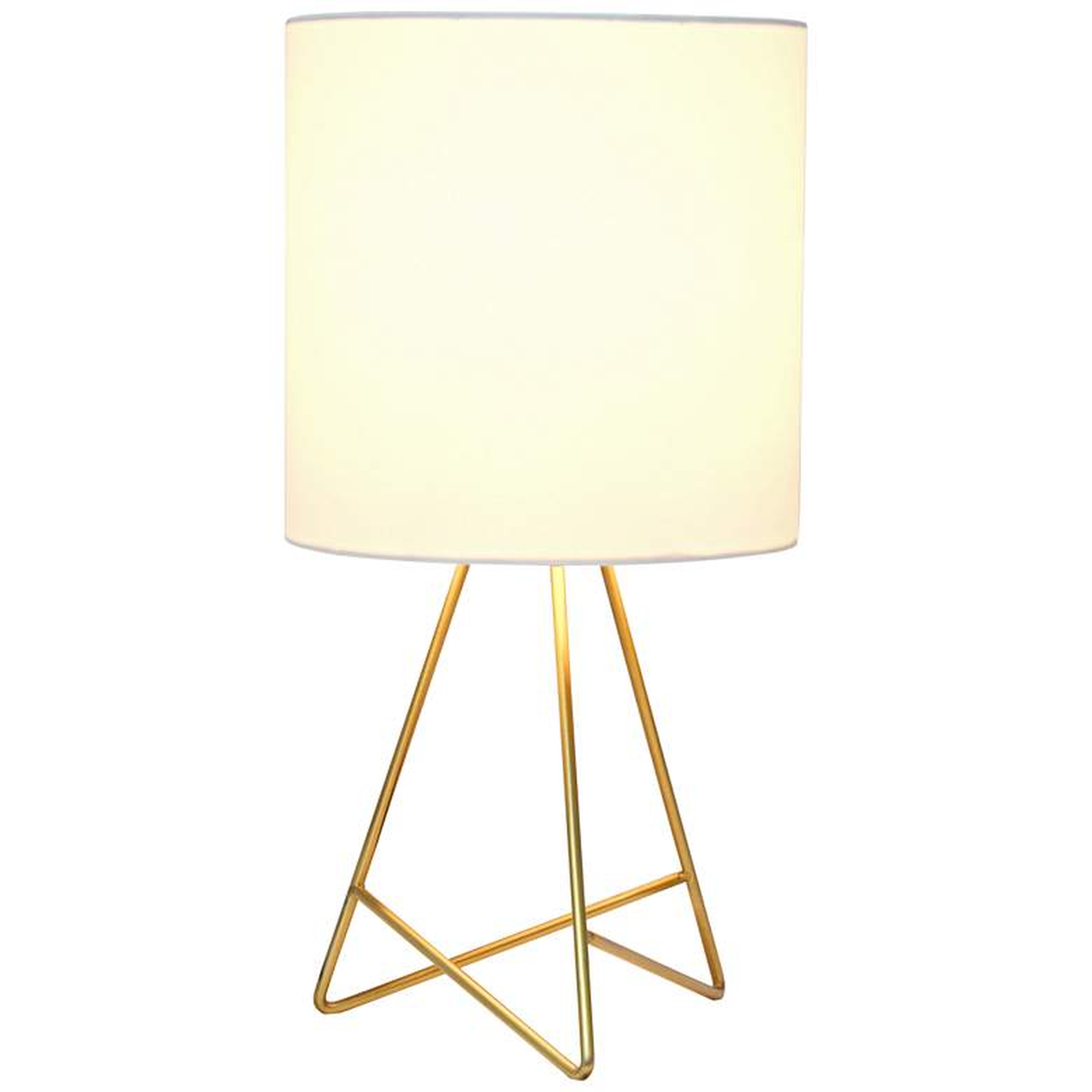 Simple Designs 13 1/2" High Gold Metal Accent Table Lamp - Lamps Plus