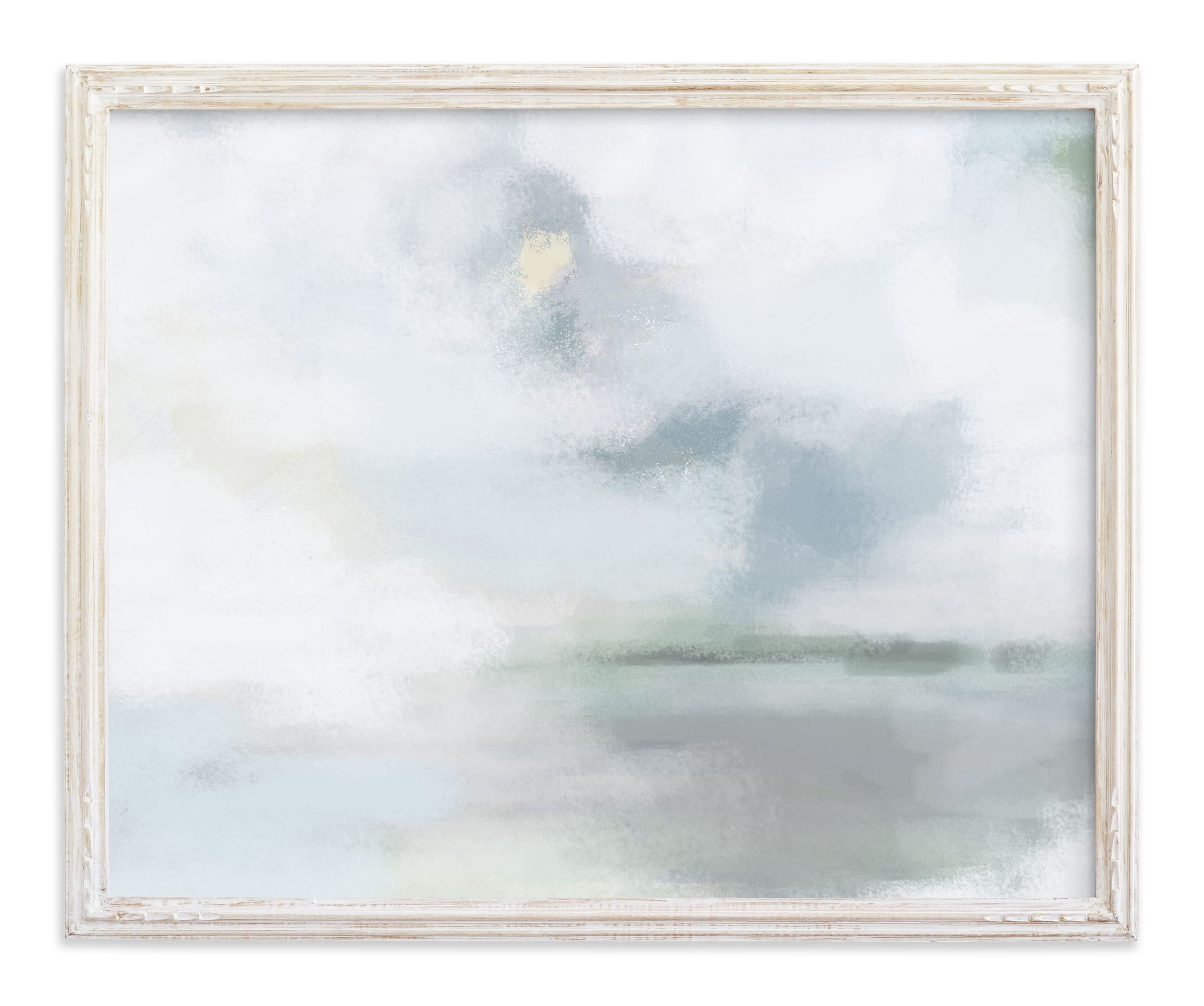 Monday Blues Limited Edition Art Print with Whitewashed French Farmhouse  Moulding - Minted