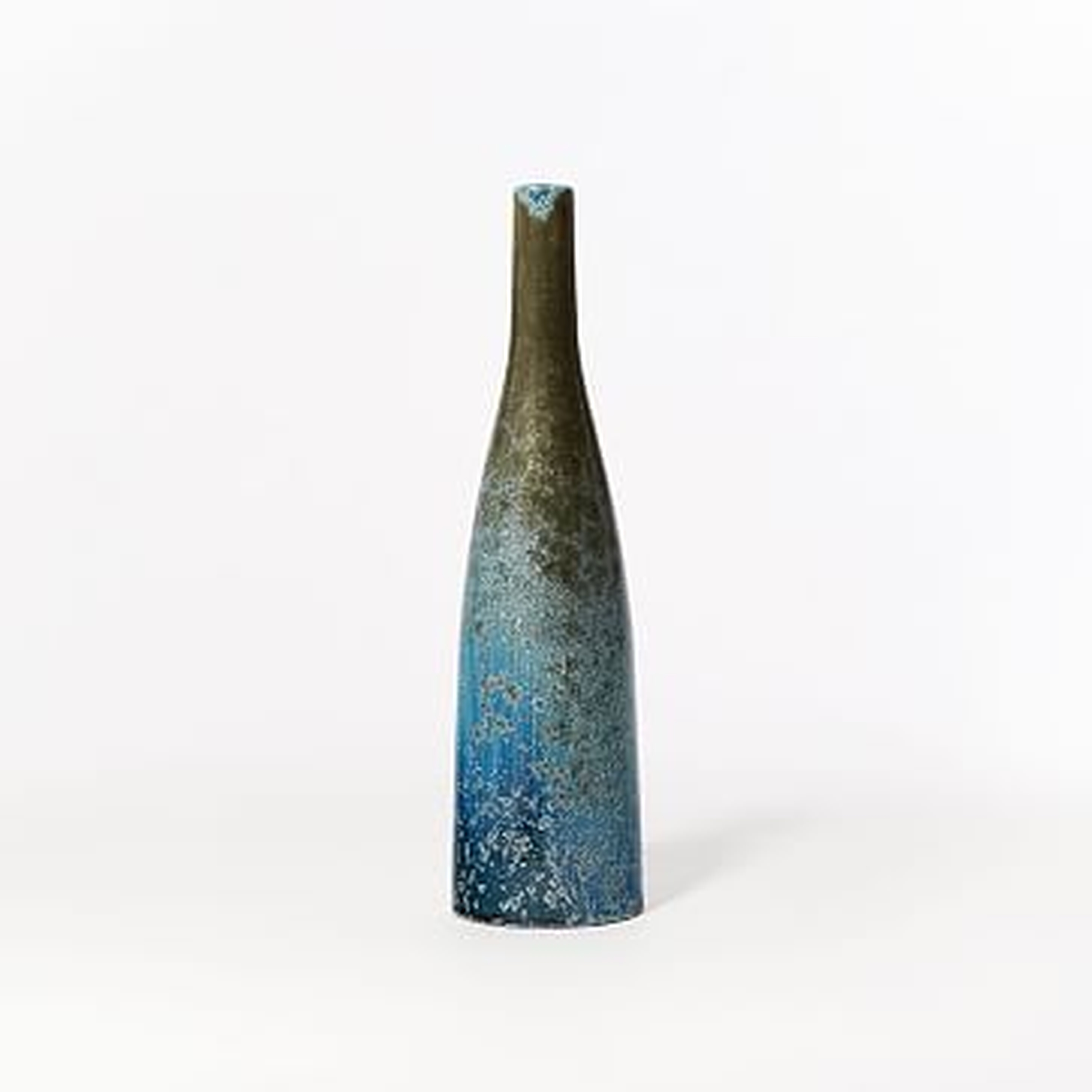 Reactive Glaze Vase, Light Blue, Medium Bottle, 16" - West Elm