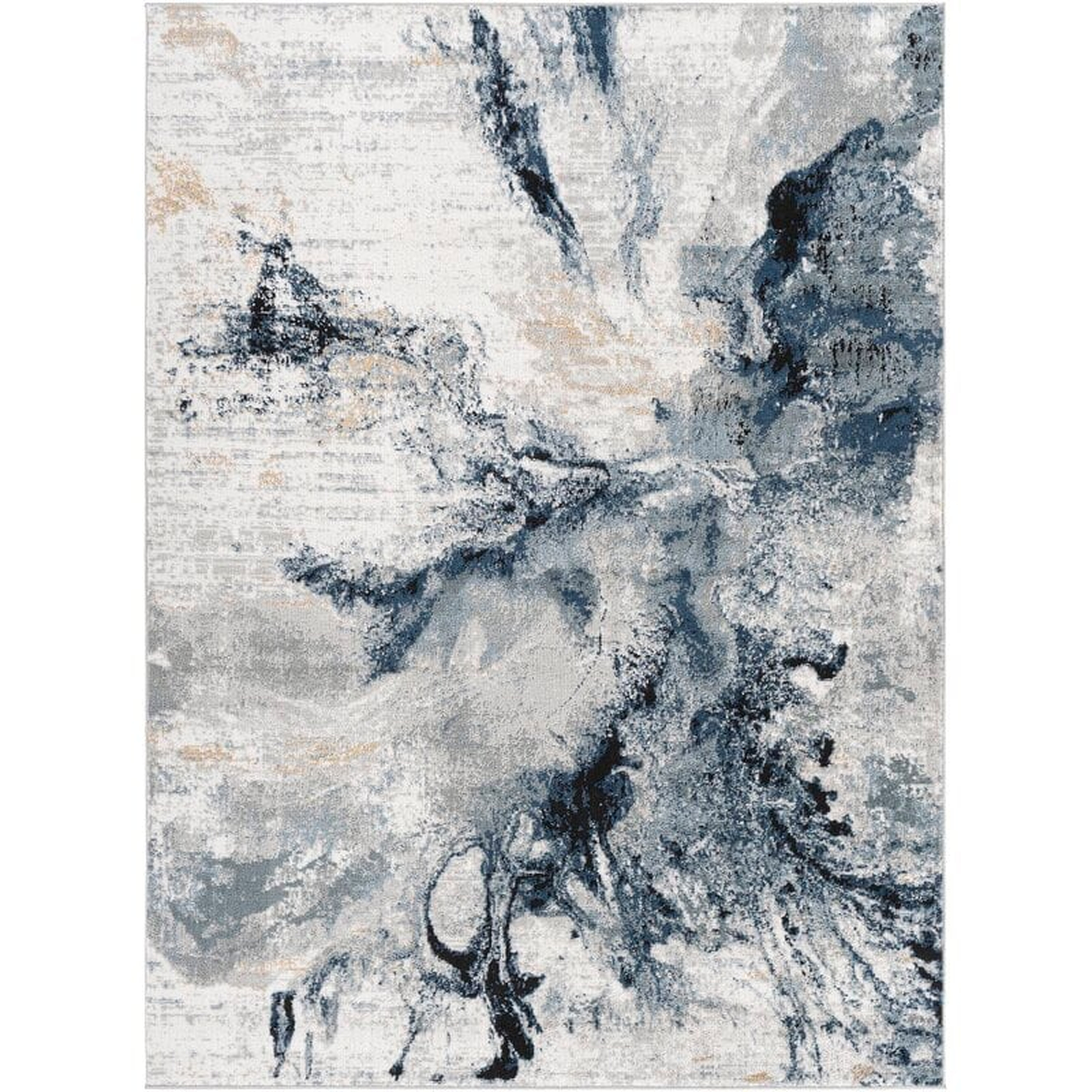 Dittmer Abstract Blue/Ivory Area Rug - Wayfair