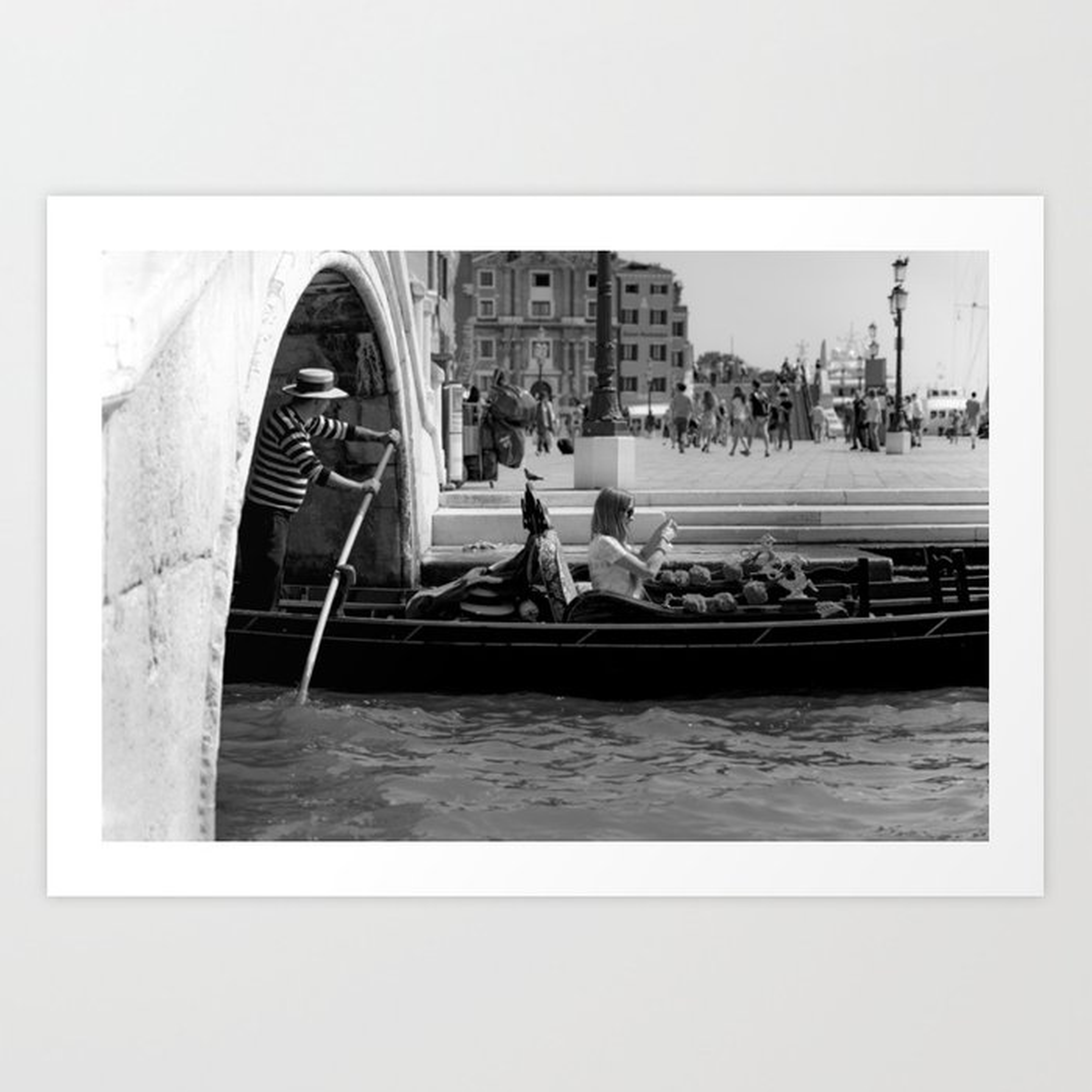 Venice city Travel photography Black and white Art Print - Society6