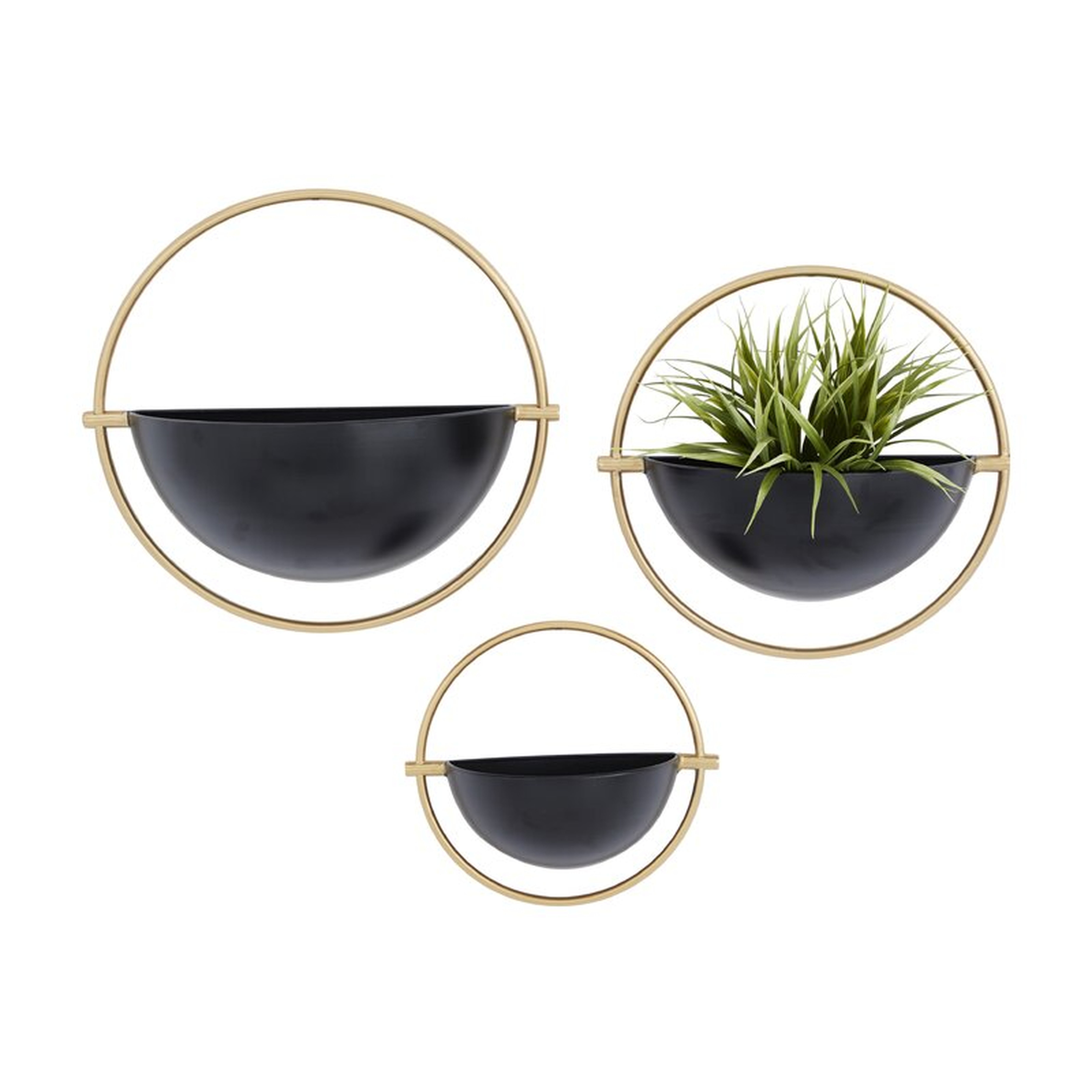 Malpass 3-Piece 100% Iron Wall Planter Set - Wayfair