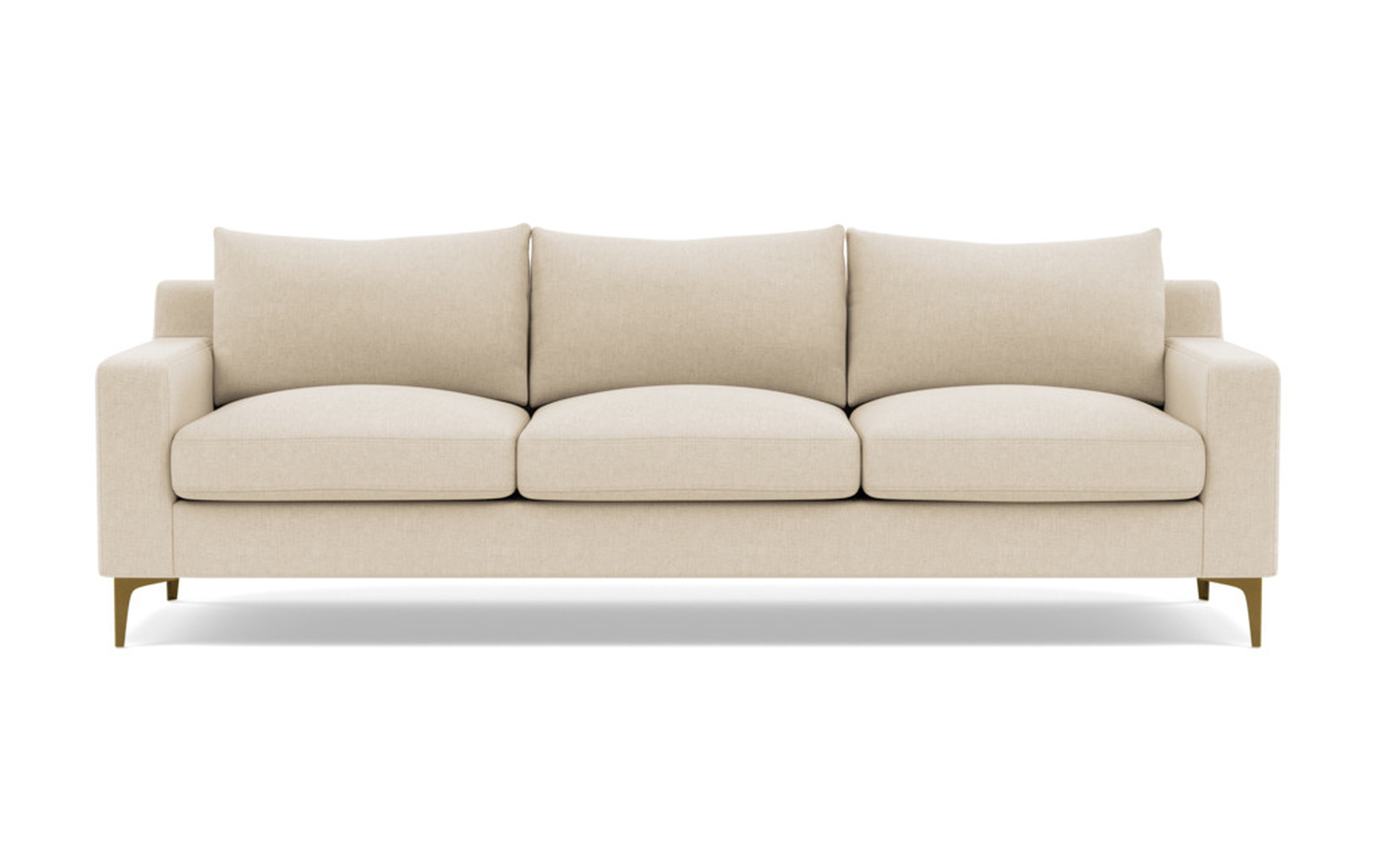 Custom: SLOAN 3-Seat Sofa /  Sand + Brass - Interior Define