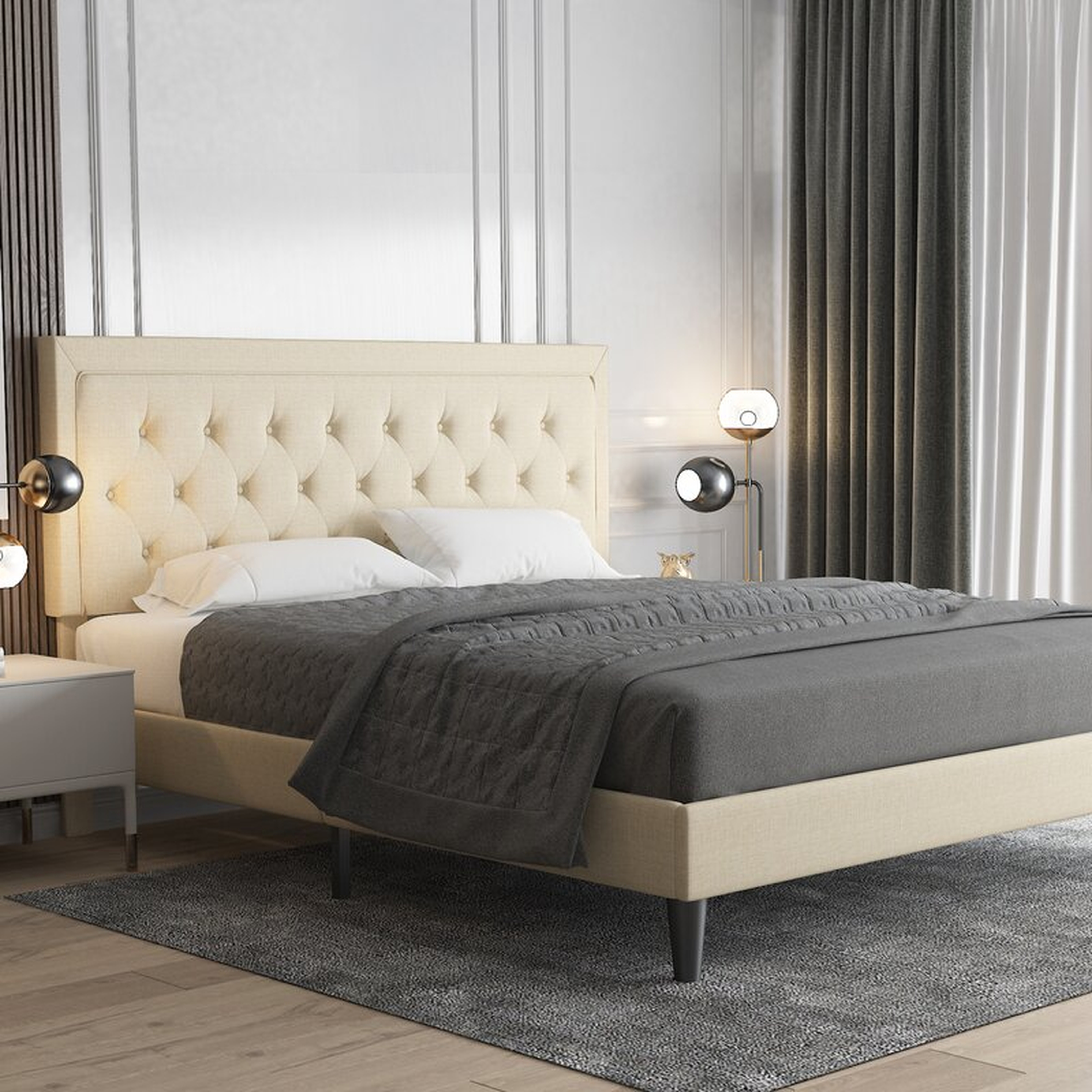 Hegg Tufted Low Profile Platform Bed - Wayfair