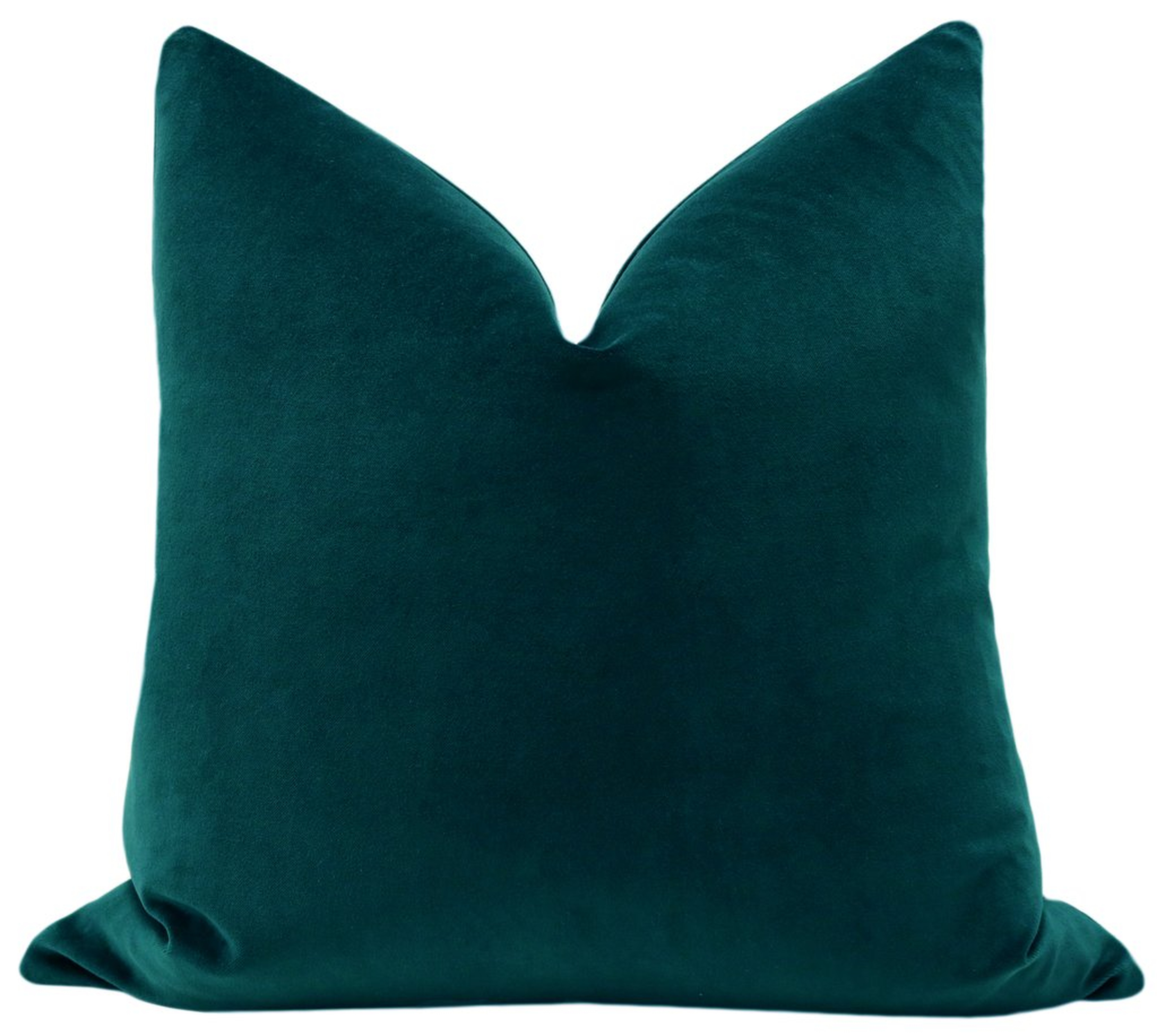 Classic Velvet Pillow Cover // Peacock - 20x20 - Little Design Company