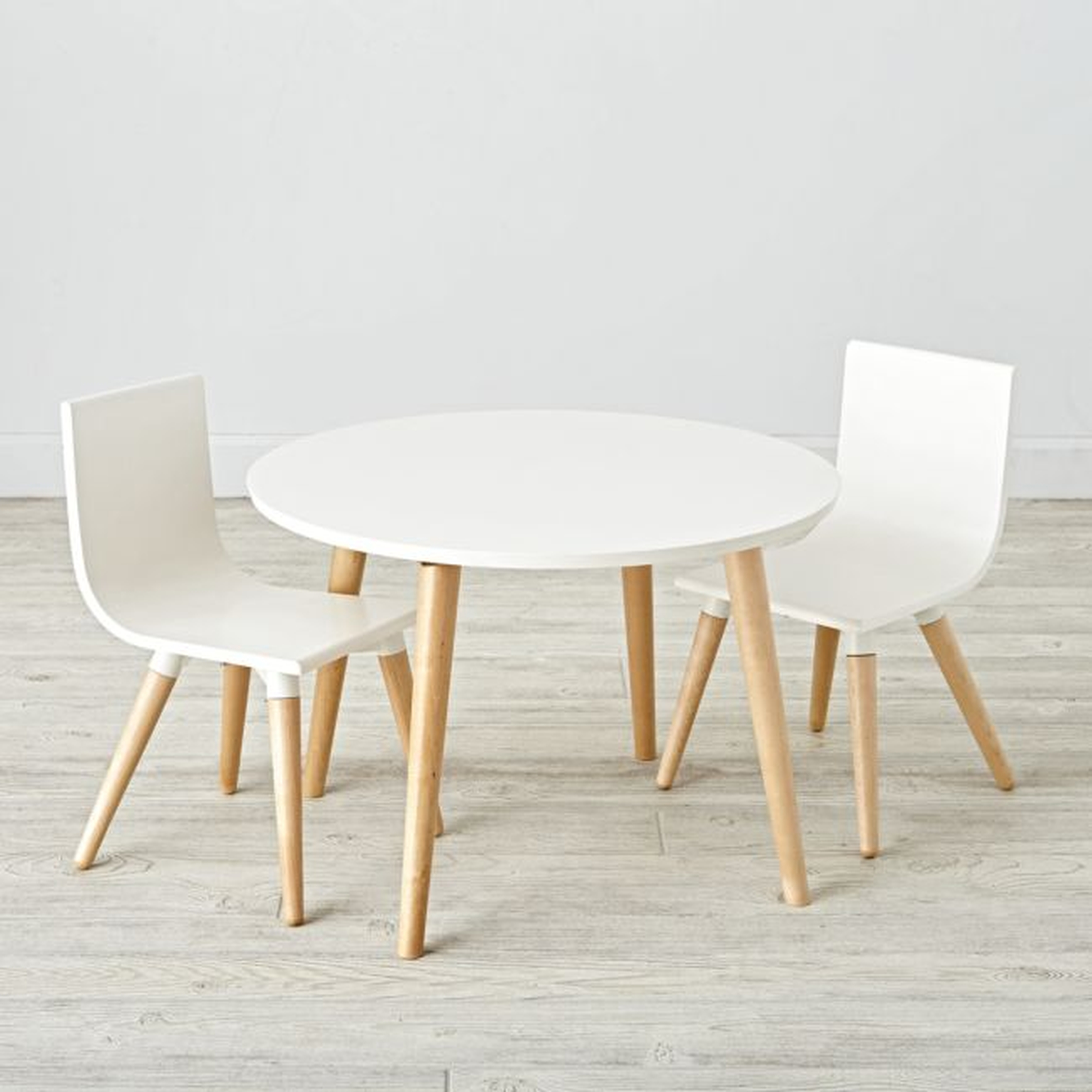 Pint Sized White Toddler Table and Chair Set - Crate and Barrel