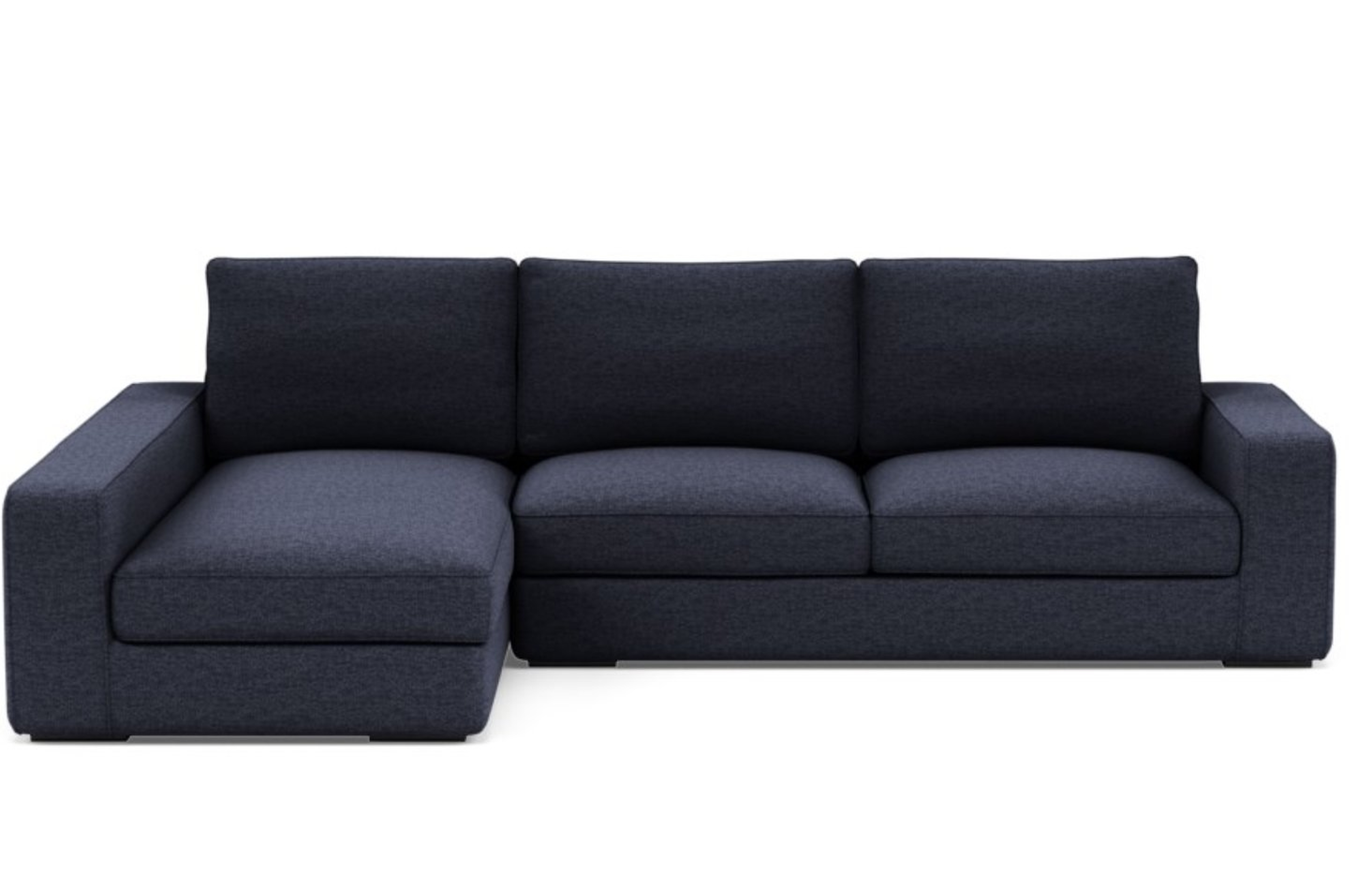 AINSLEY Sectional Sofa with Left Chaise,Matte Black Ainsley Low L Leg - Interior Define