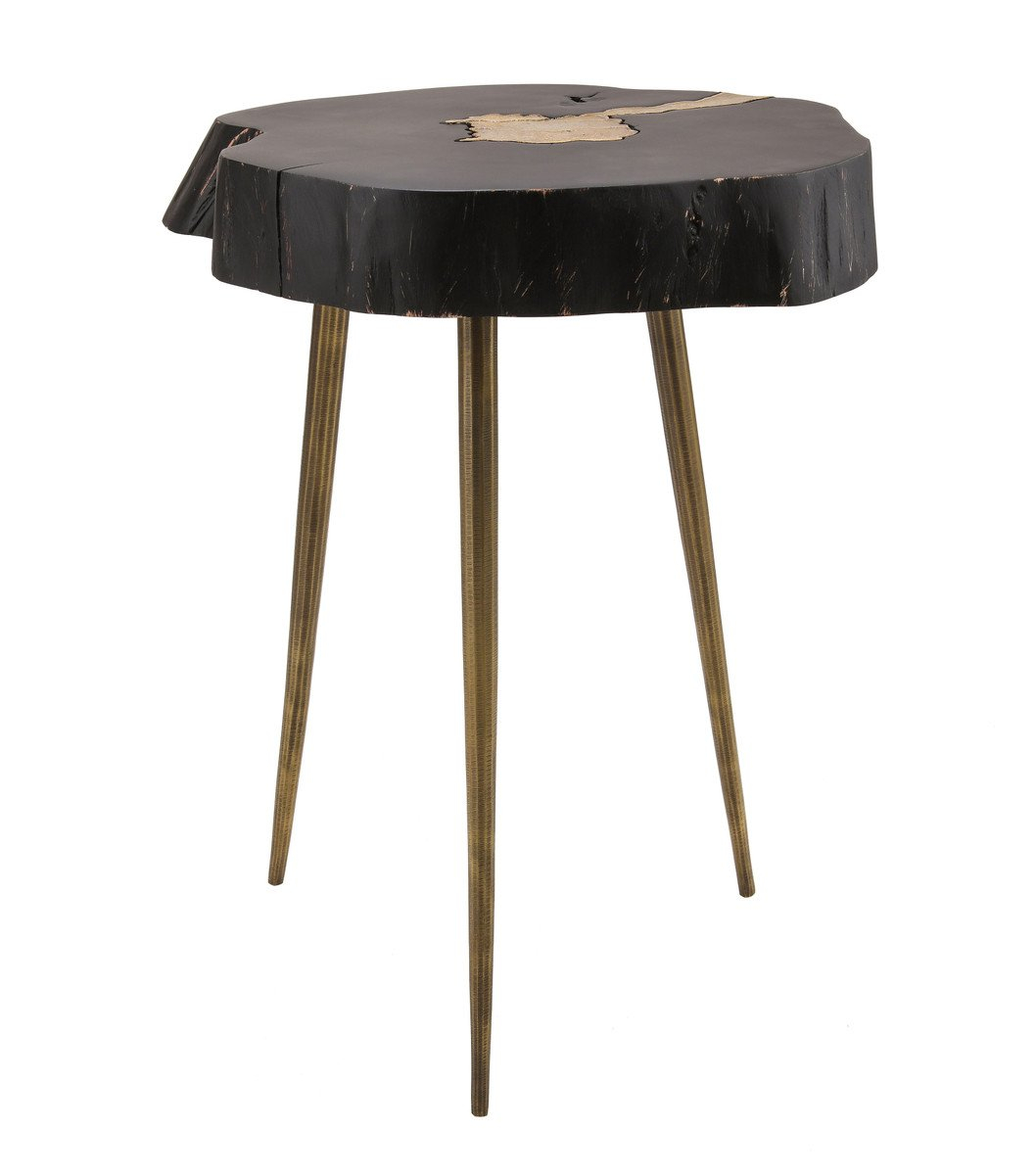 Kenzie Black and Brass Side Table - Maren Home