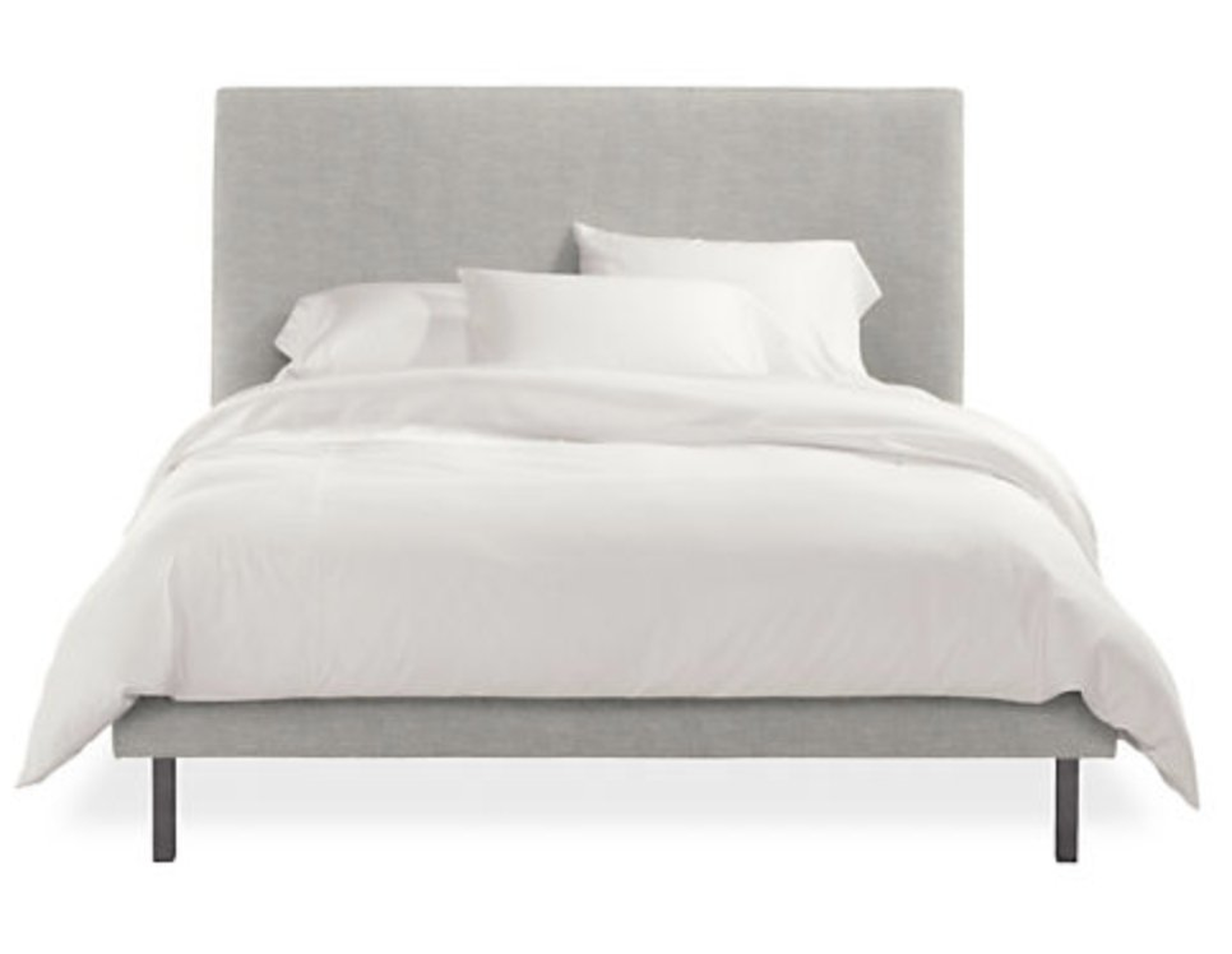 Ella Queen Bed in Destin Grey Fabric - Room & Board
