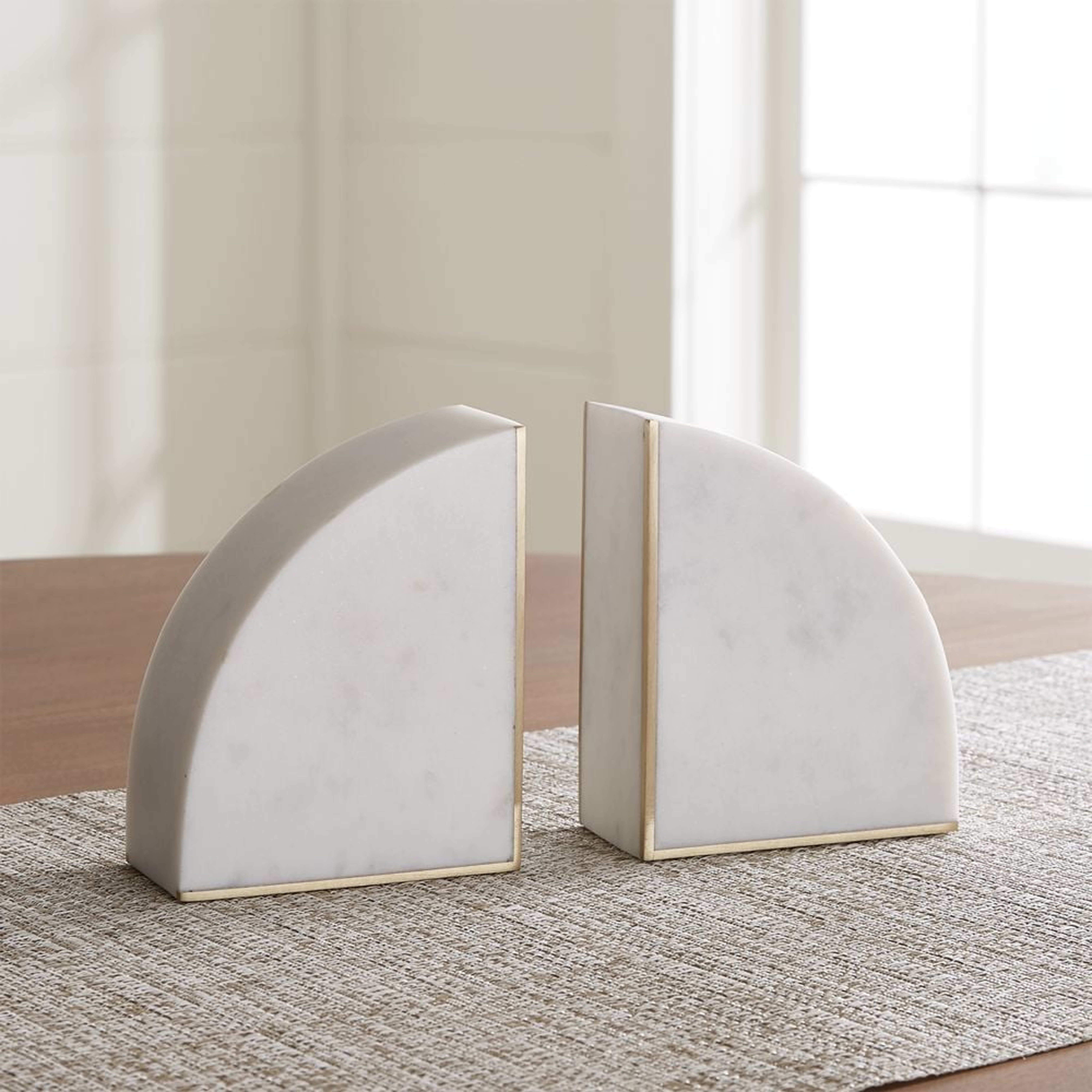 White Marble Bookends, Set of 2 - Crate and Barrel