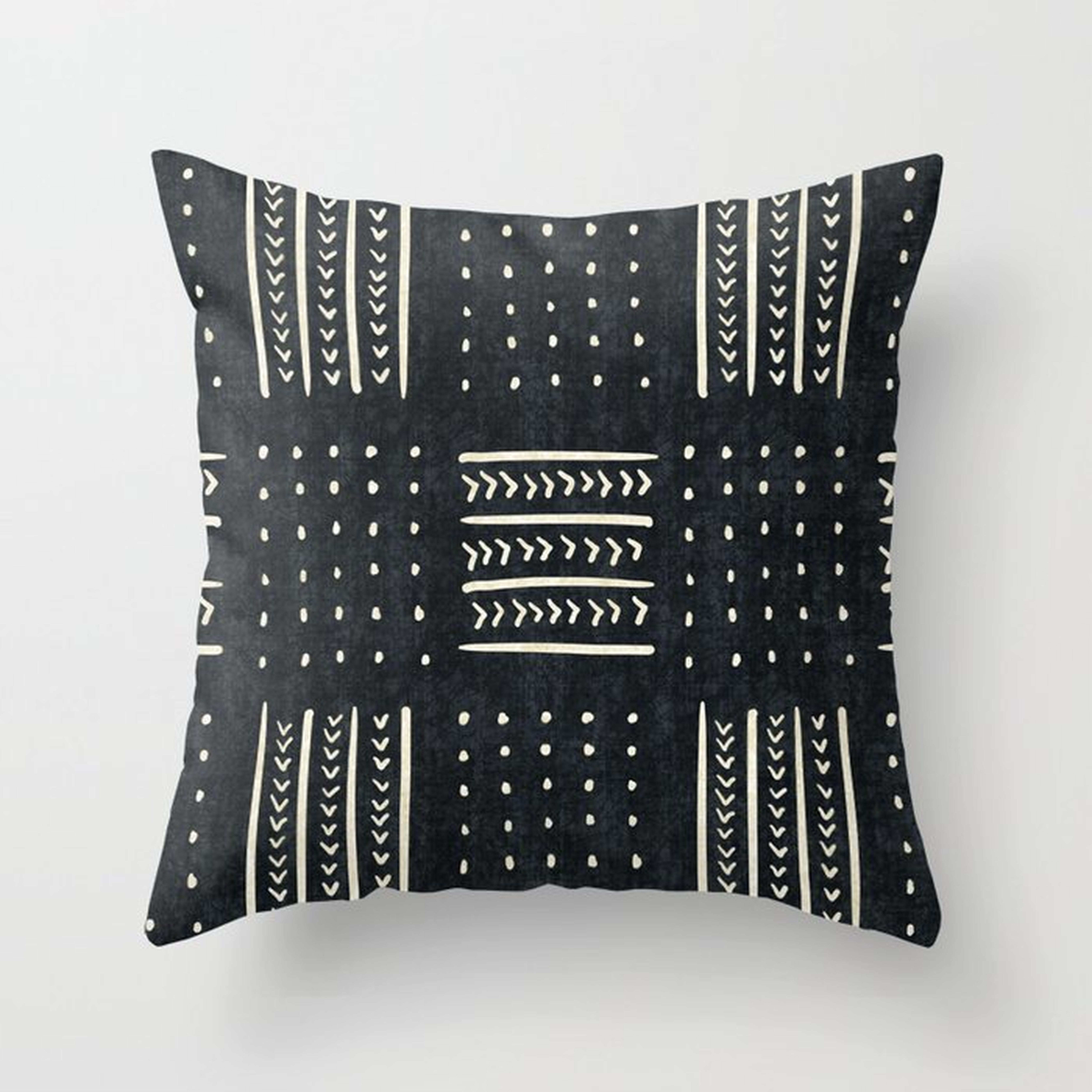 Mud cloth in black and white Throw Pillow w/Insert - Society6