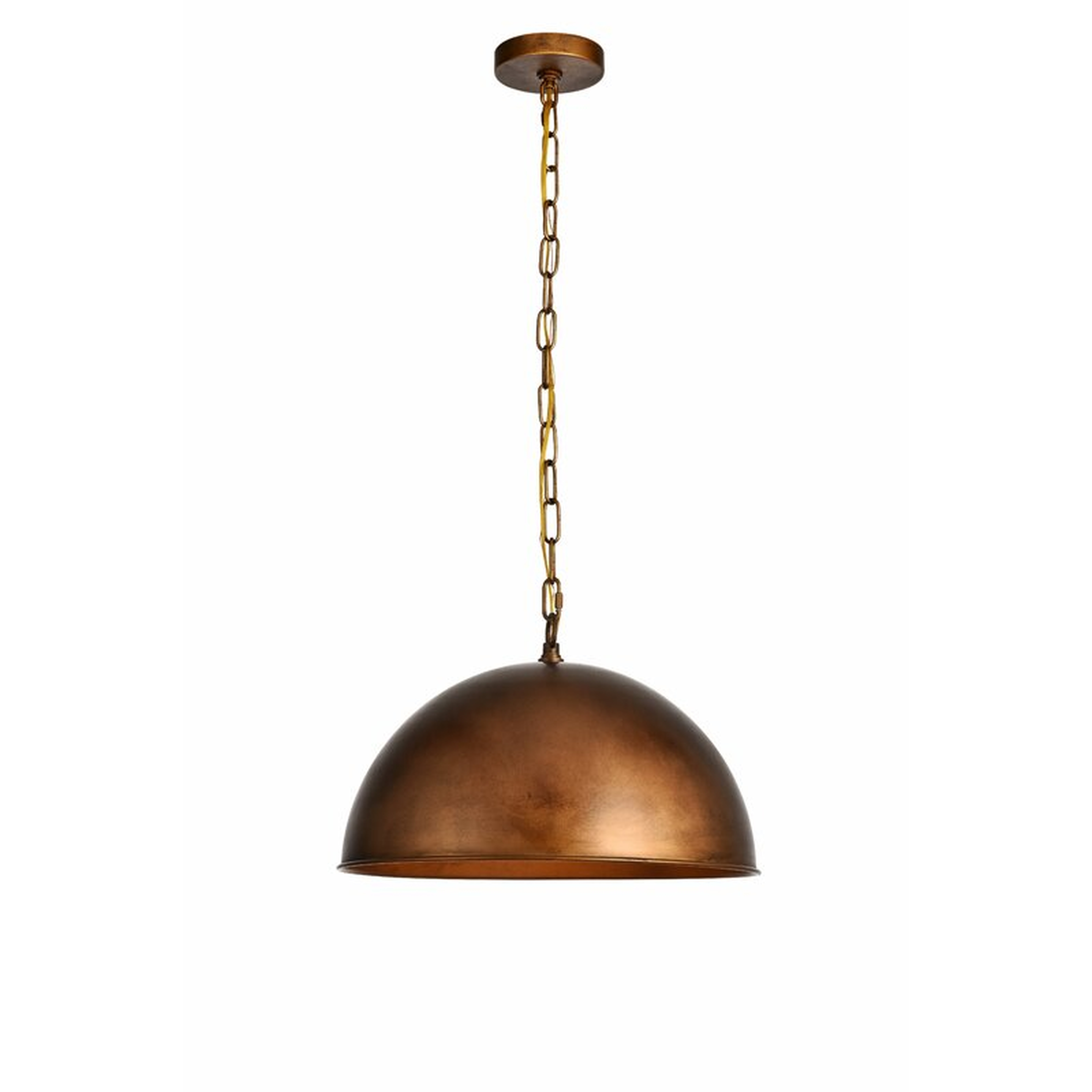 Nederland 1-Light Dome Pendant, Brass - Wayfair