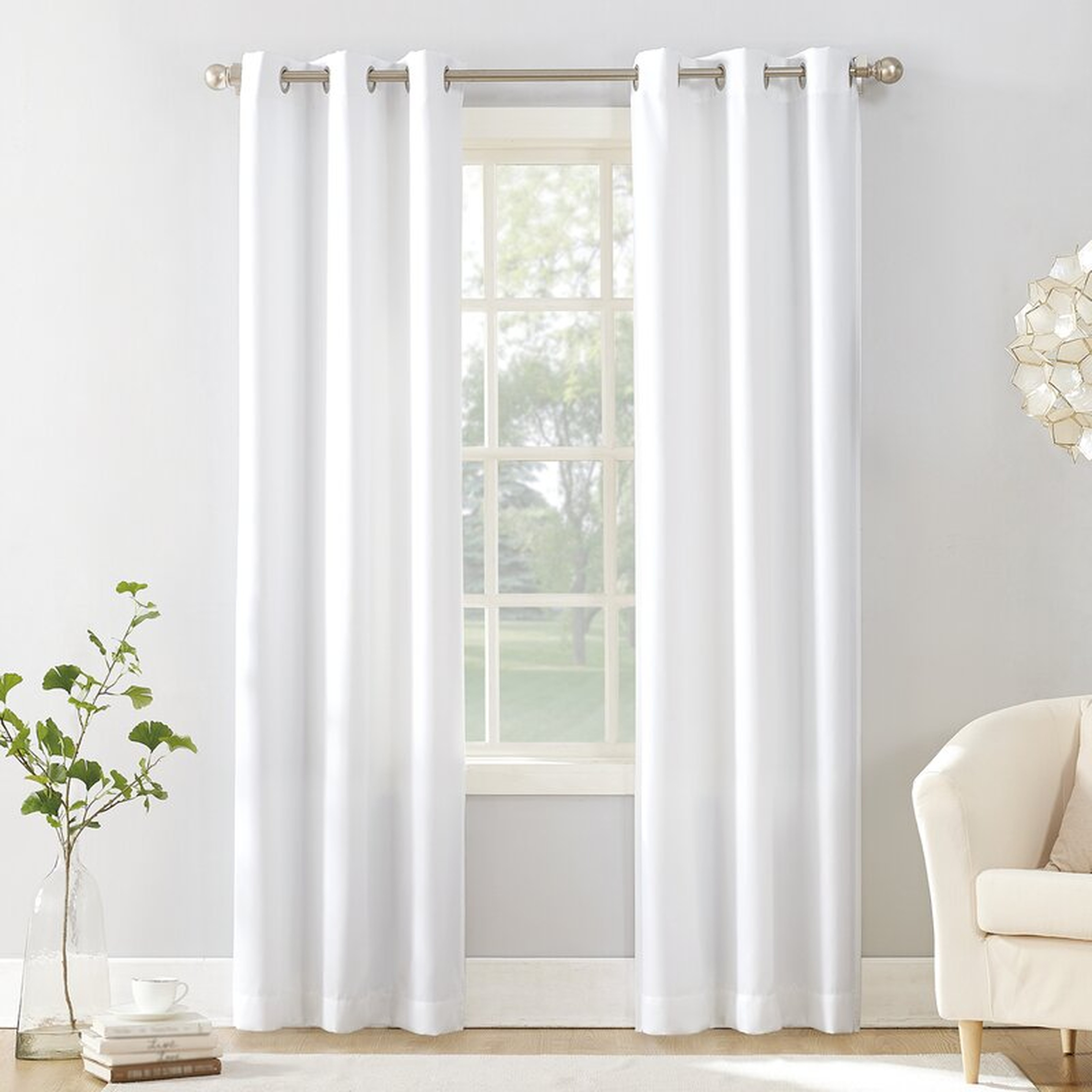 Adrieanna Casual Solid Semi-Sheer Grommet Single Curtain Panel - Wayfair