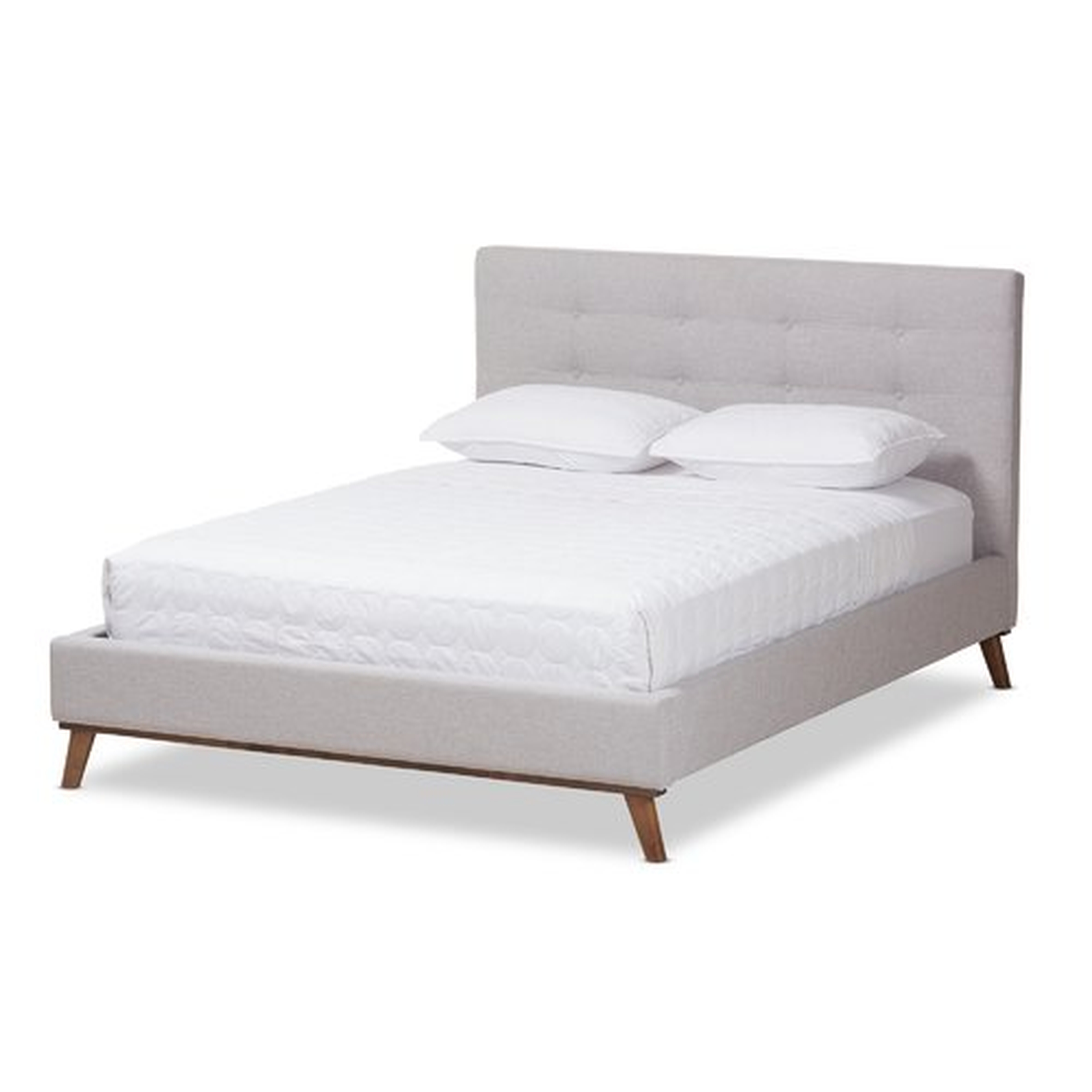 Jeterson Upholstered Platform Bed, King - Grayish Beige - AllModern