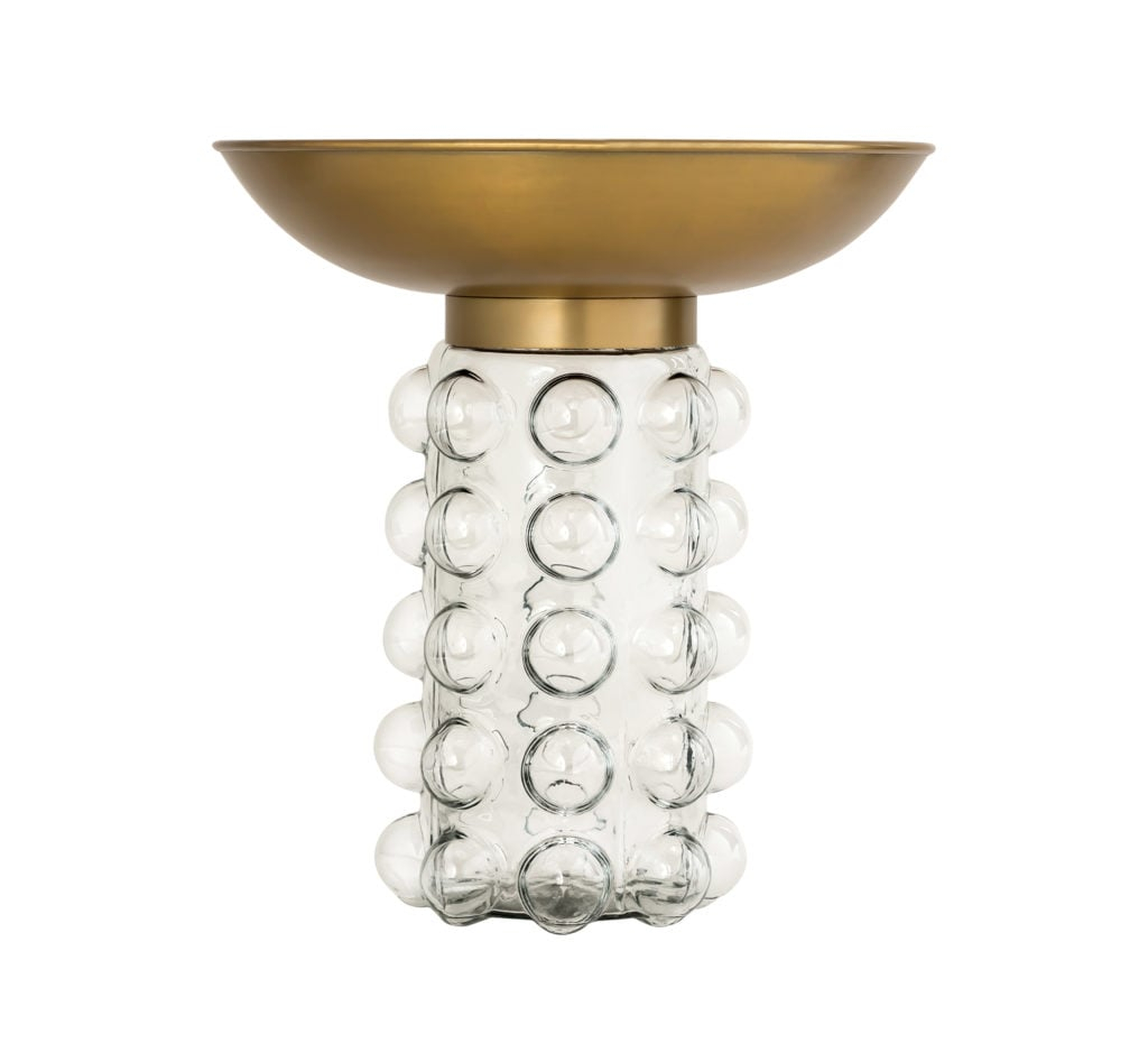 Bubble Glass/Brass Side Table - Maren Home