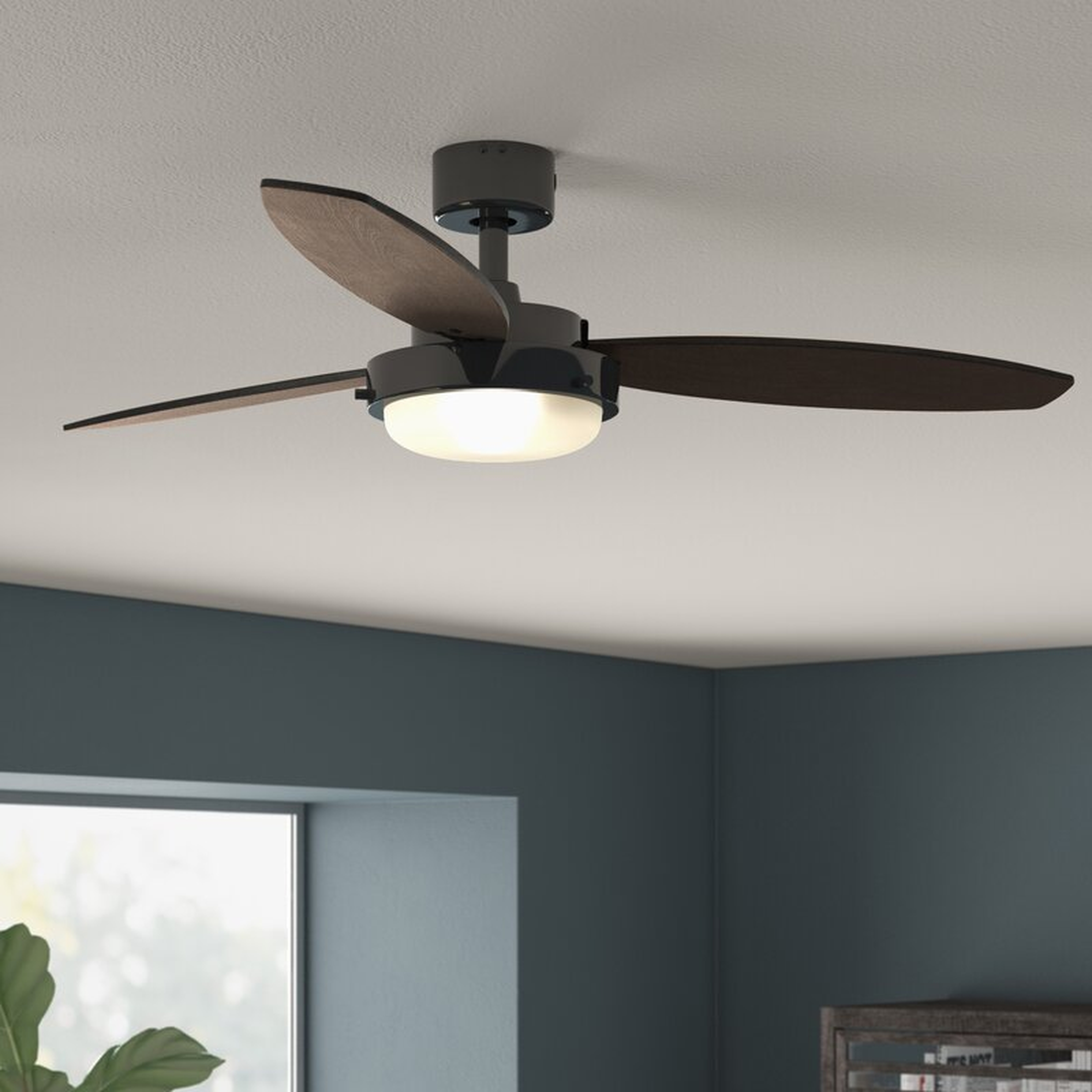 52" Corsa 3 Blade Ceiling Fan with Remote, Light Kit Included - Wayfair