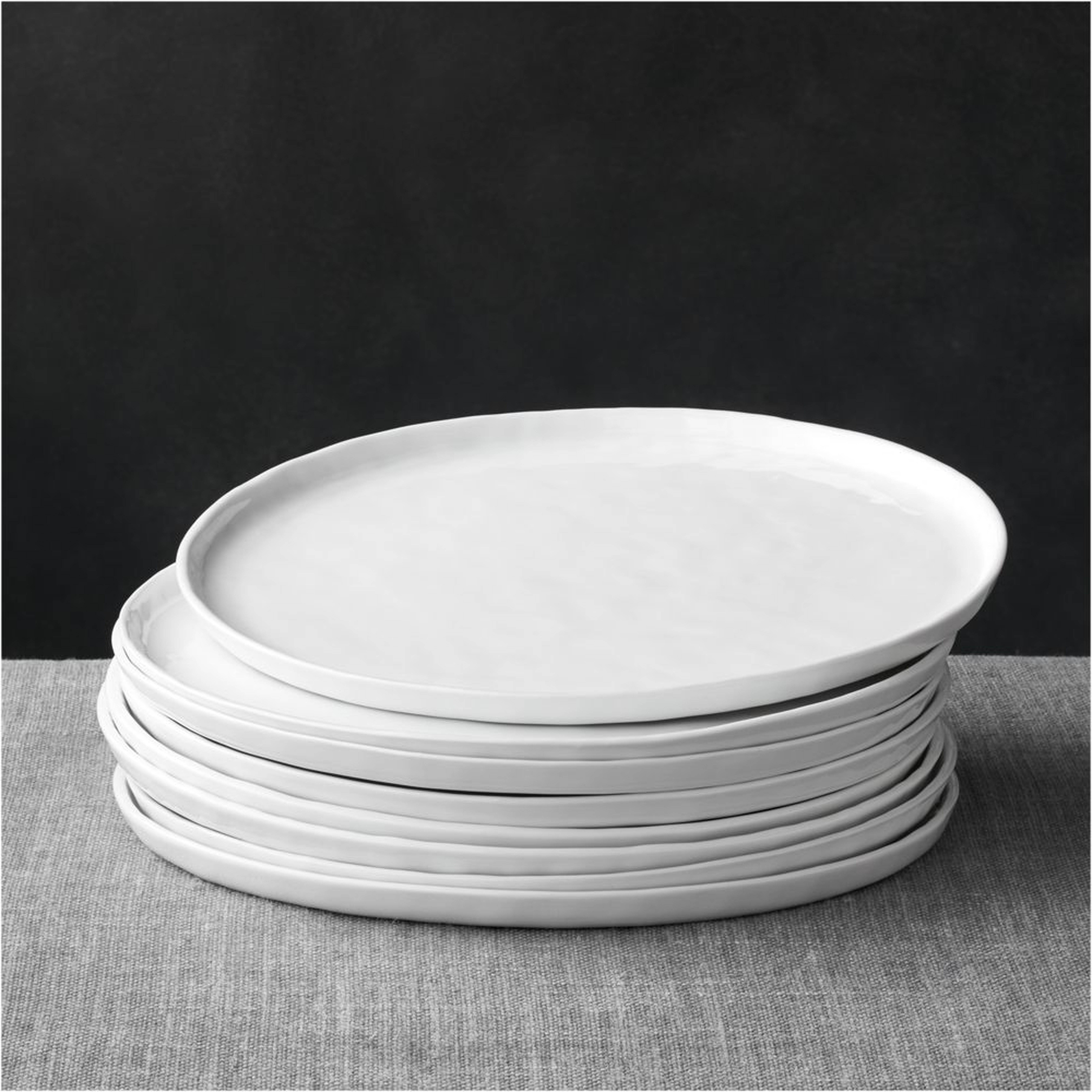 Set of 8 Mercer Dinner Plates - Crate and Barrel