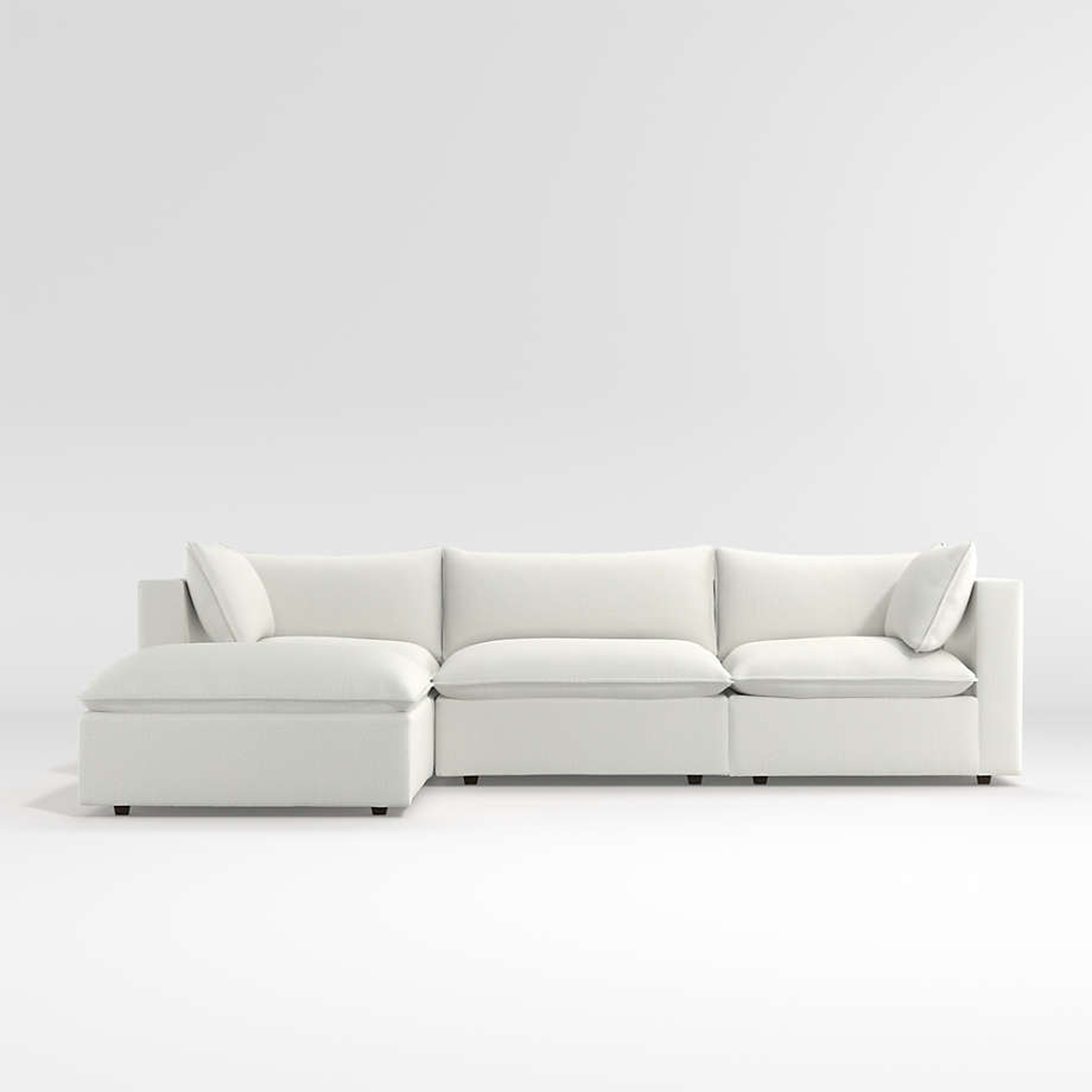 Lotus 4-Piece Reversible Sectional with Ottoman - Crate and Barrel