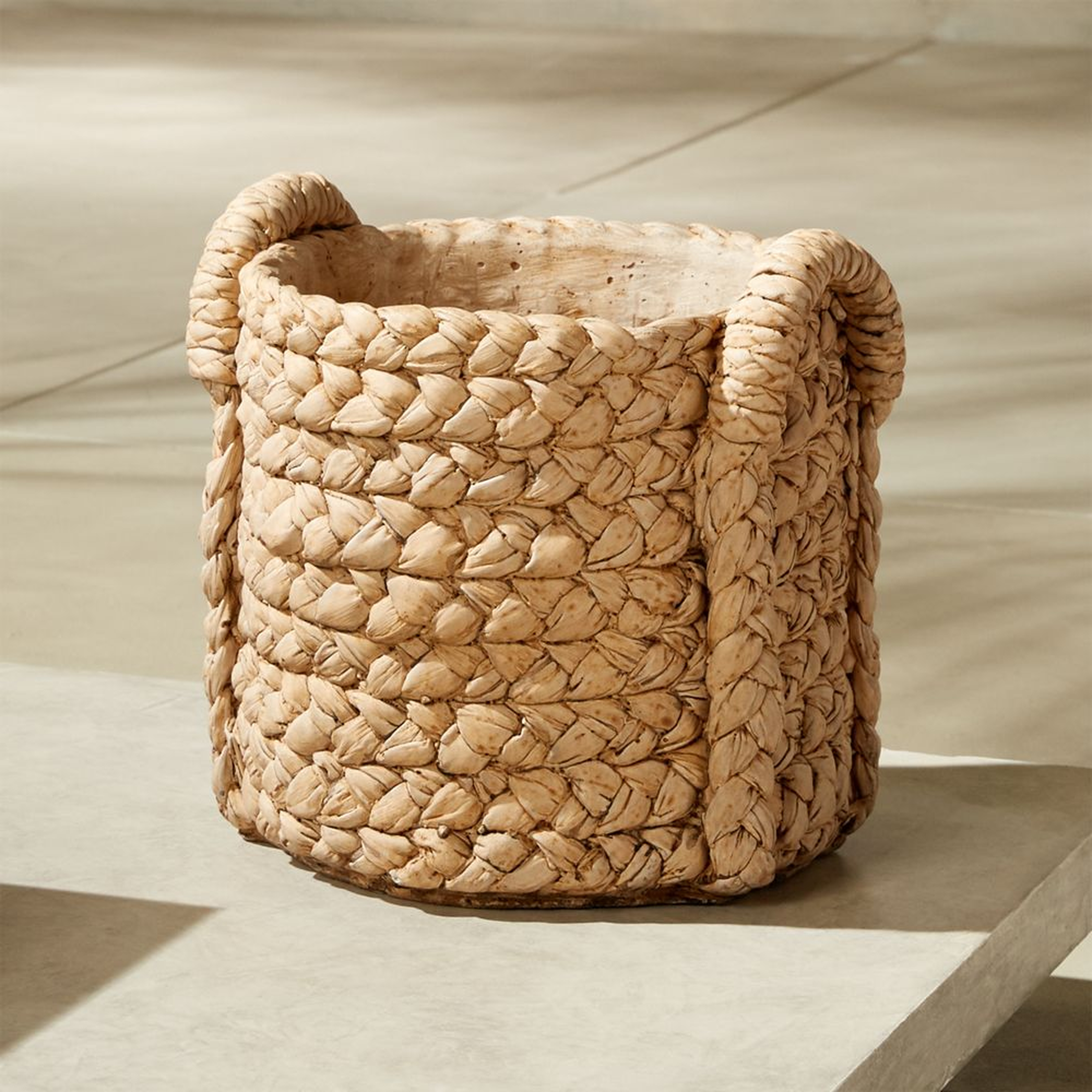 Cement Basket Medium Planter - CB2