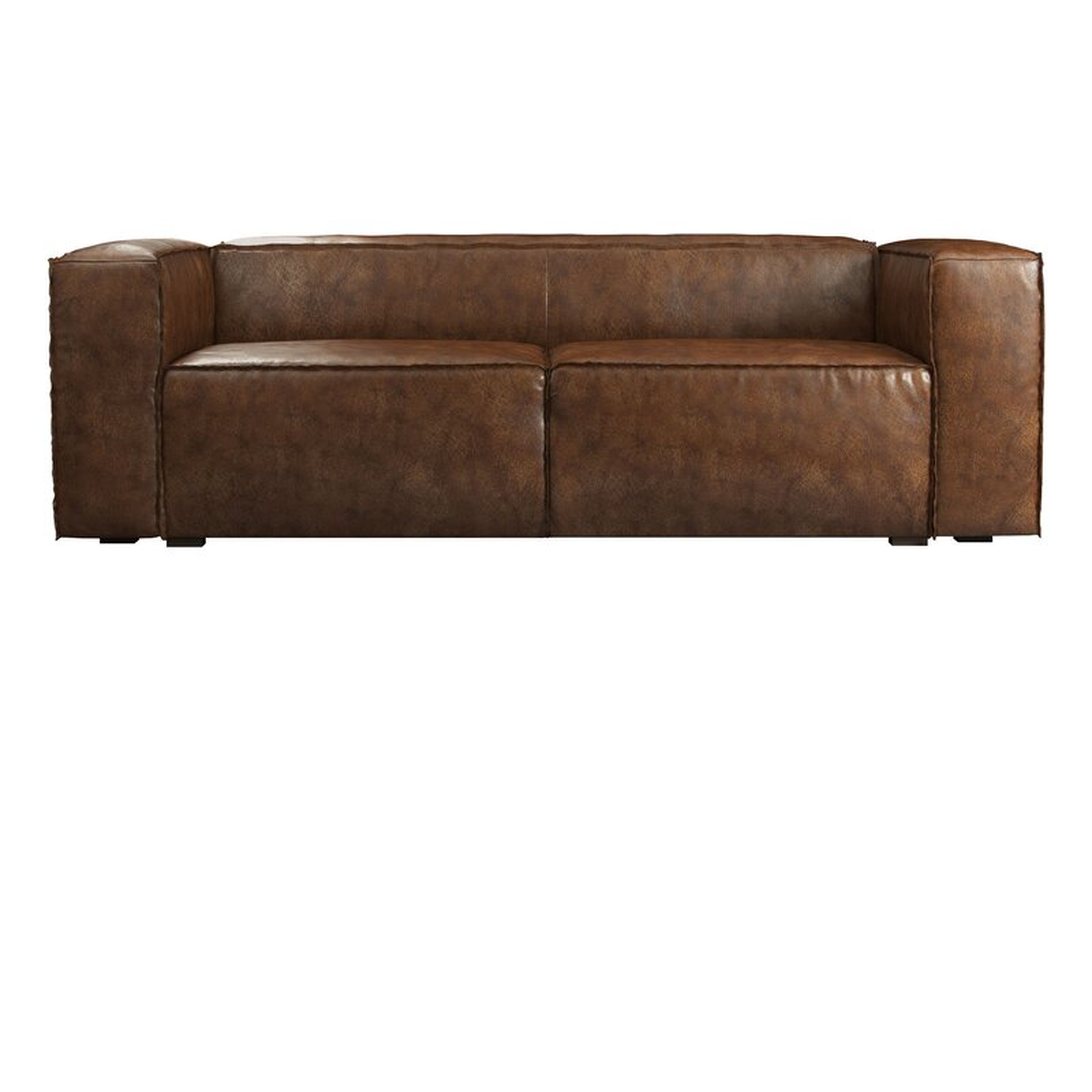 Modloft Black Dominick Leather Sofa Bed Fabric: Aged Whisky Genuine Leather - Perigold