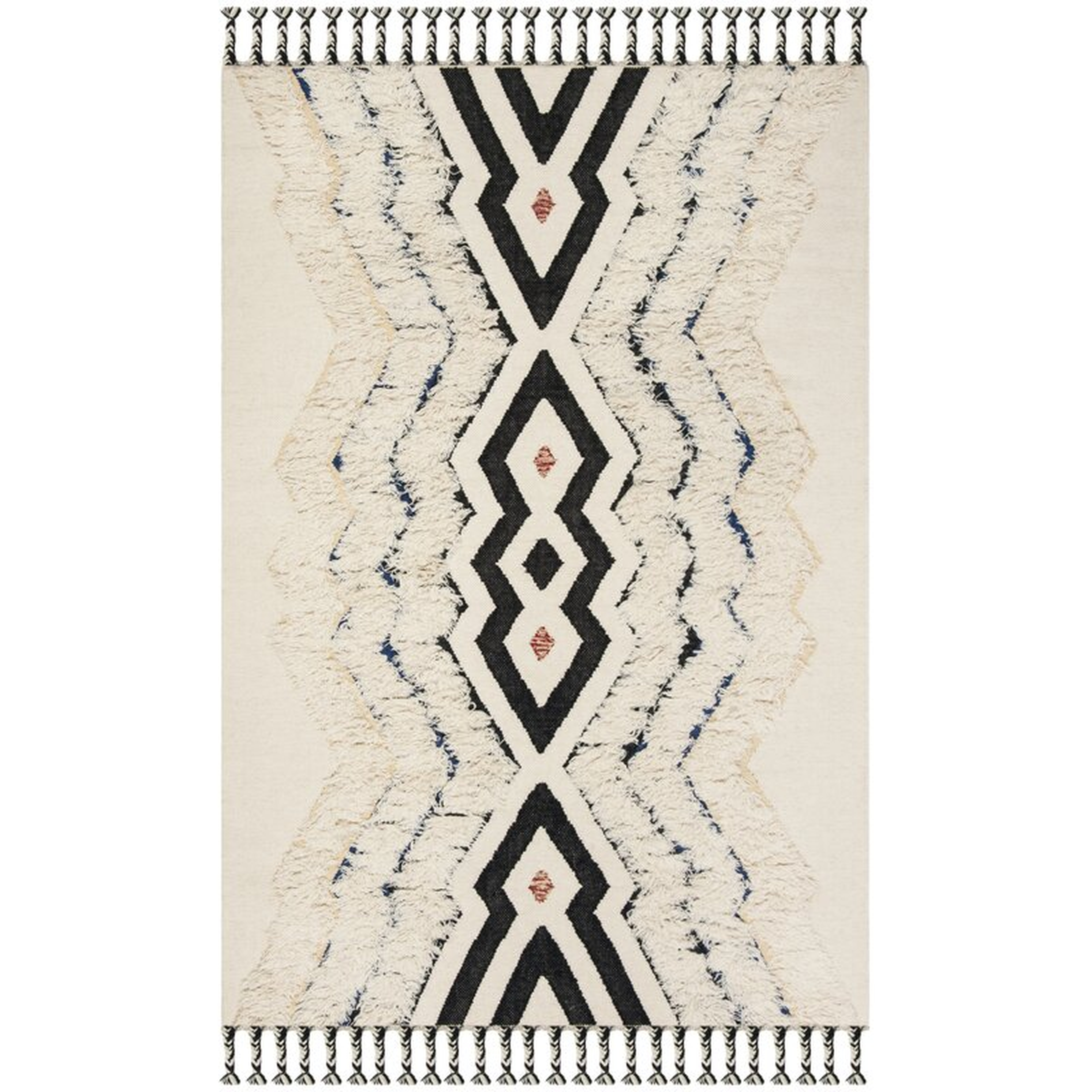 Lizette Hand-Knotted Wool/Cotton Ivory Area Rug - AllModern