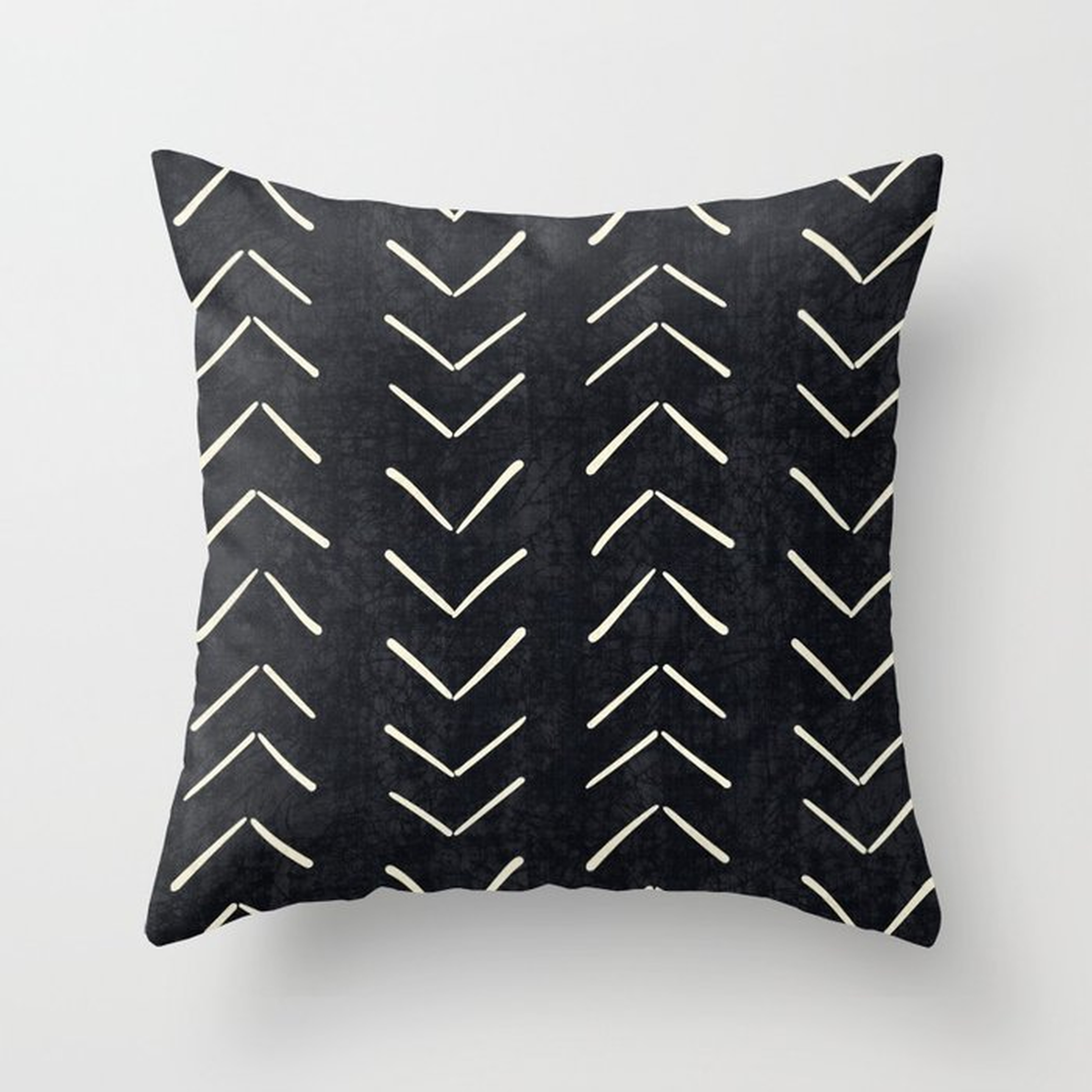 Mudcloth Big Arrows in Black and White Throw Pillow 18x18 w/insert - Society6