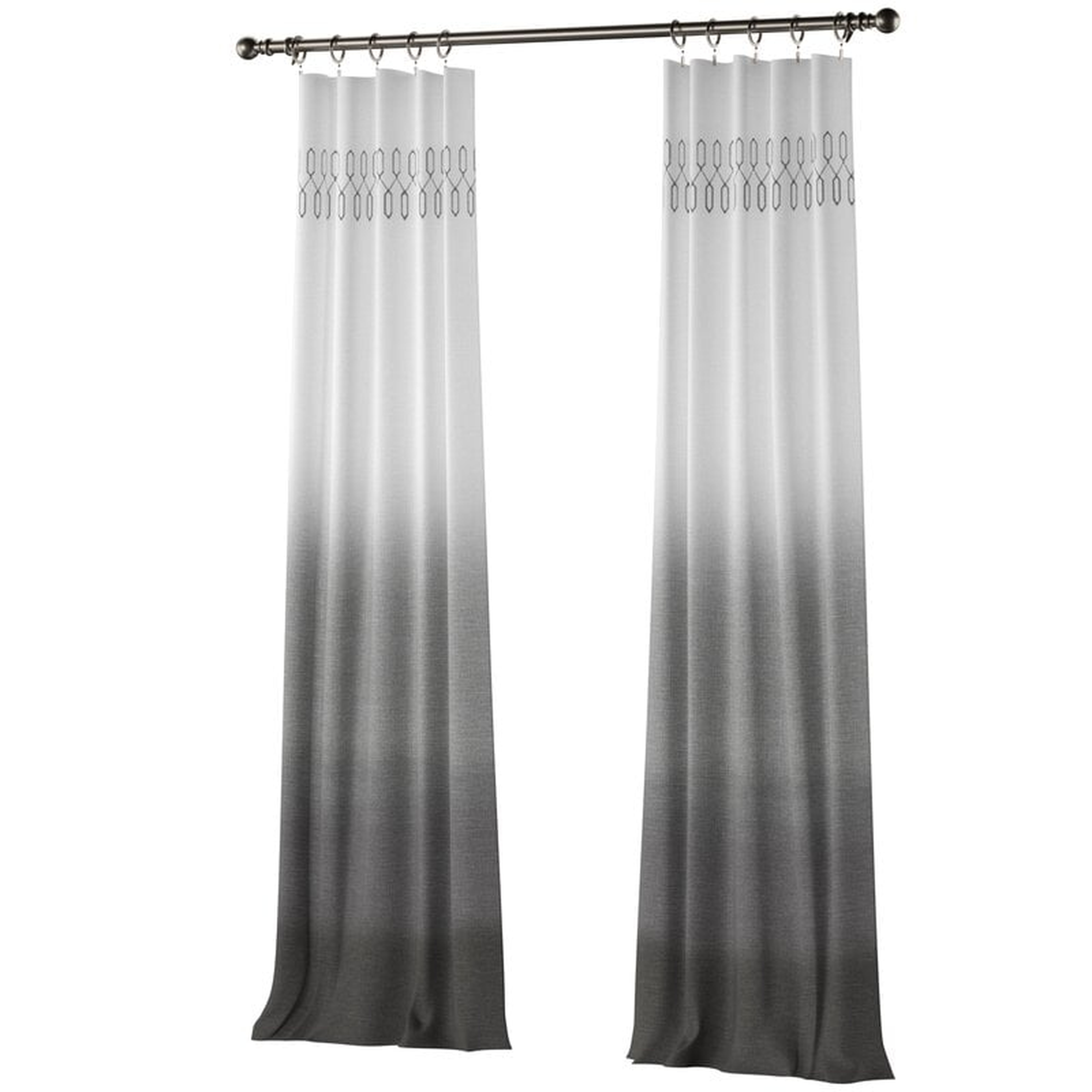 Higbee 100% Cotton Ombre Sheer Rod Pocket Single Curtain Panel - Wayfair