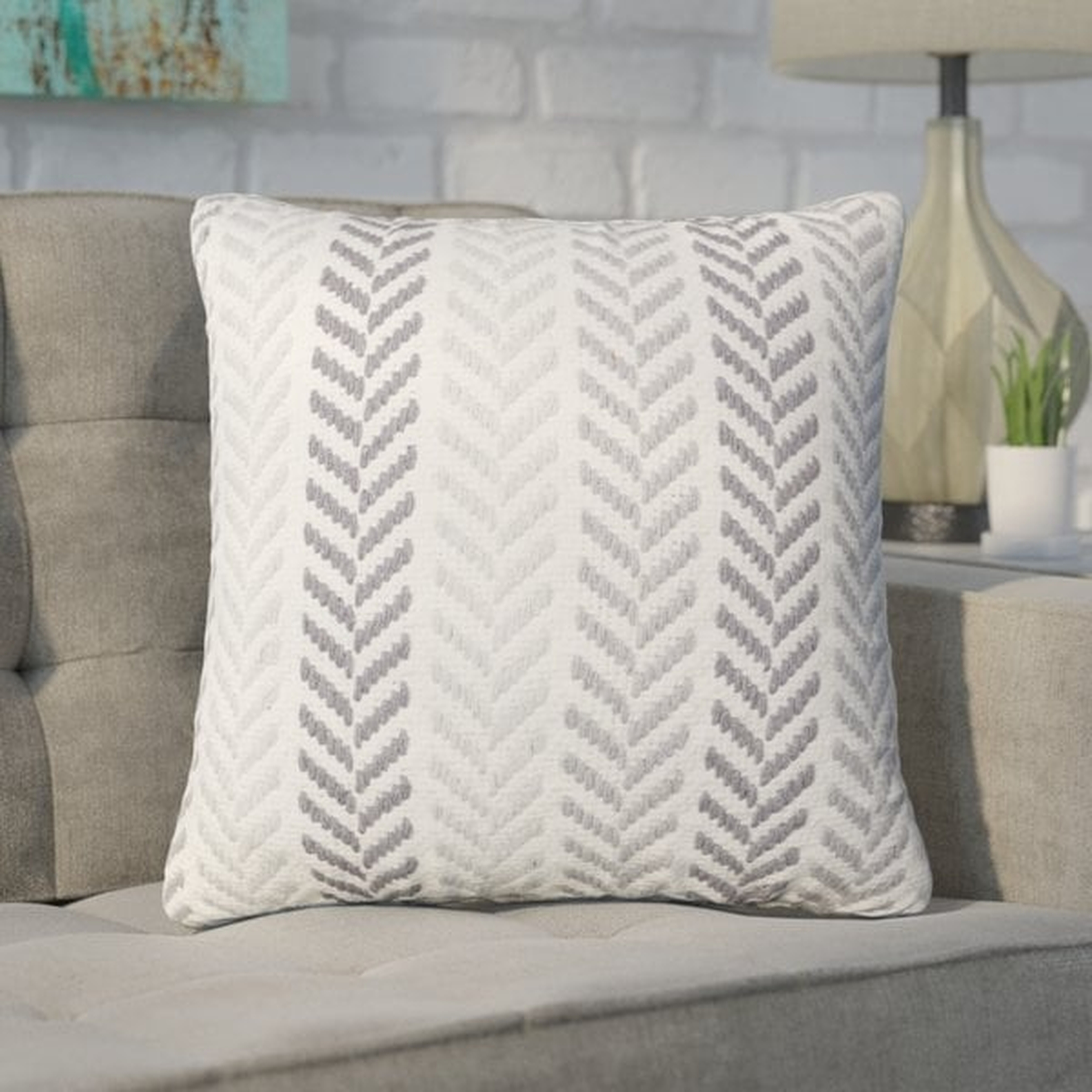 Galilea Chevron 100% Cotton Throw Pillow - Wayfair
