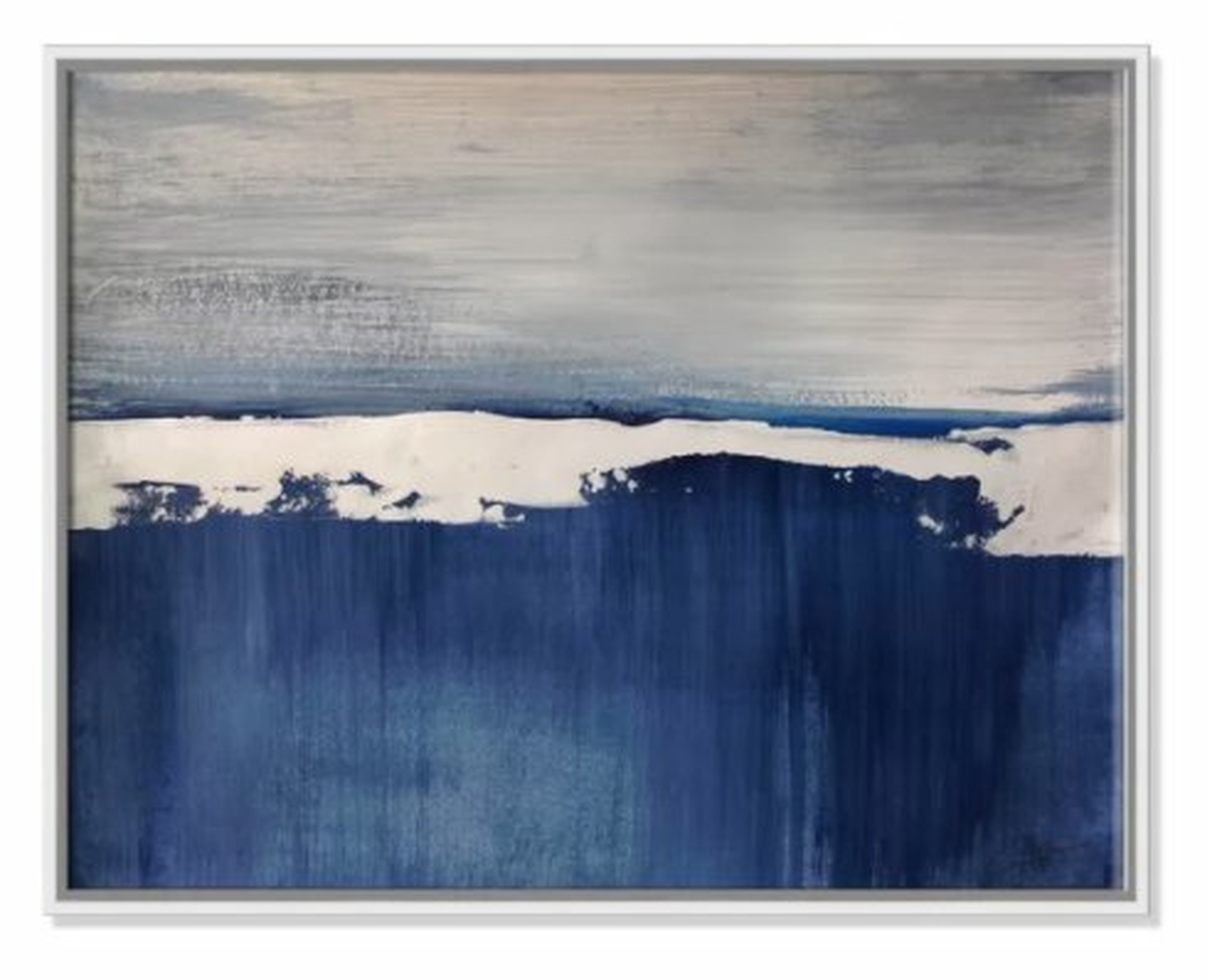 Casa Fine Arts In The Distance - Floater Frame Painting on Canvas Frame Color: White Framed, Size: 22" H x 28" W x 2" D - Perigold