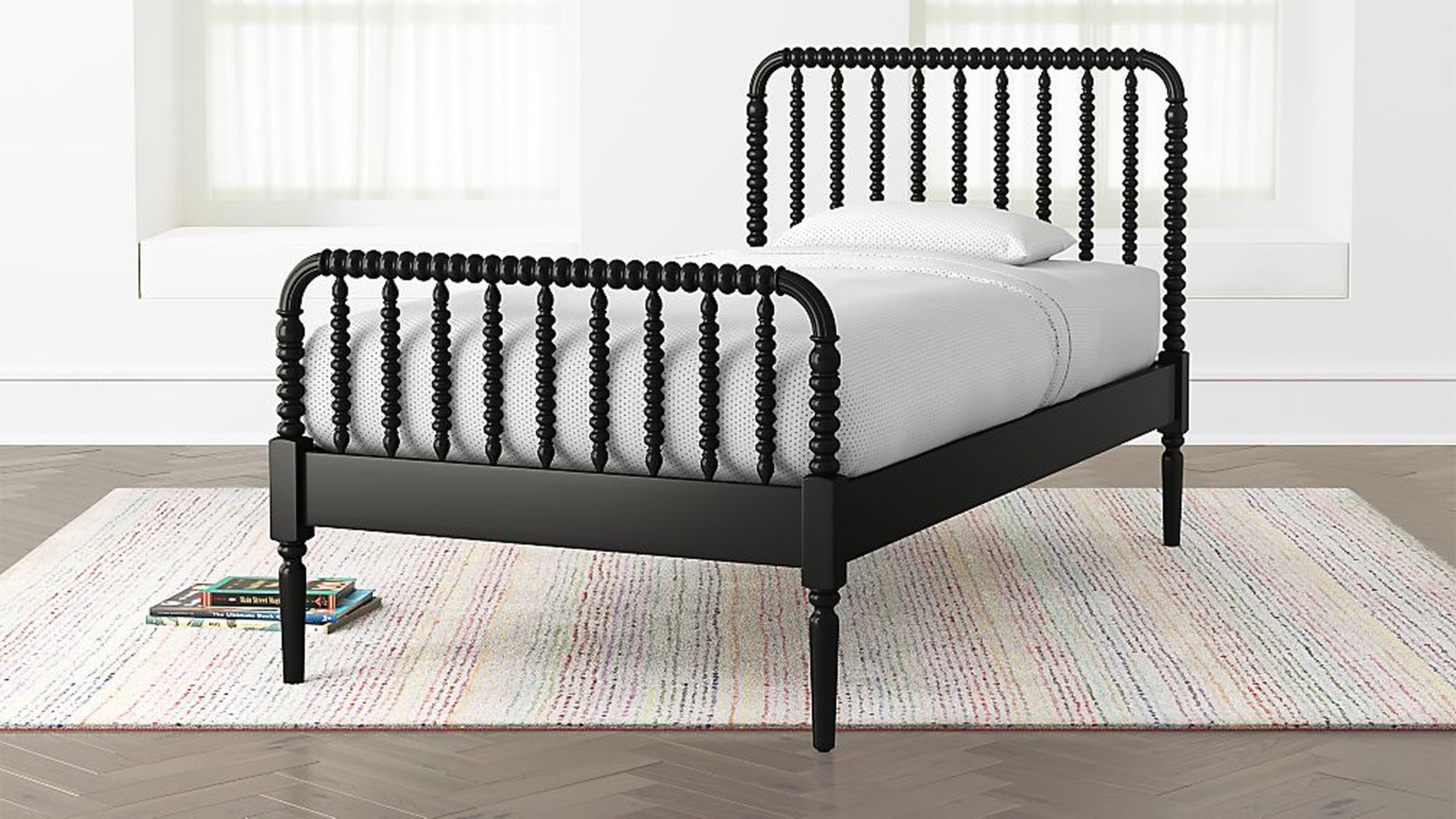 Jenny Lind Black Twin Bed - Crate and Barrel