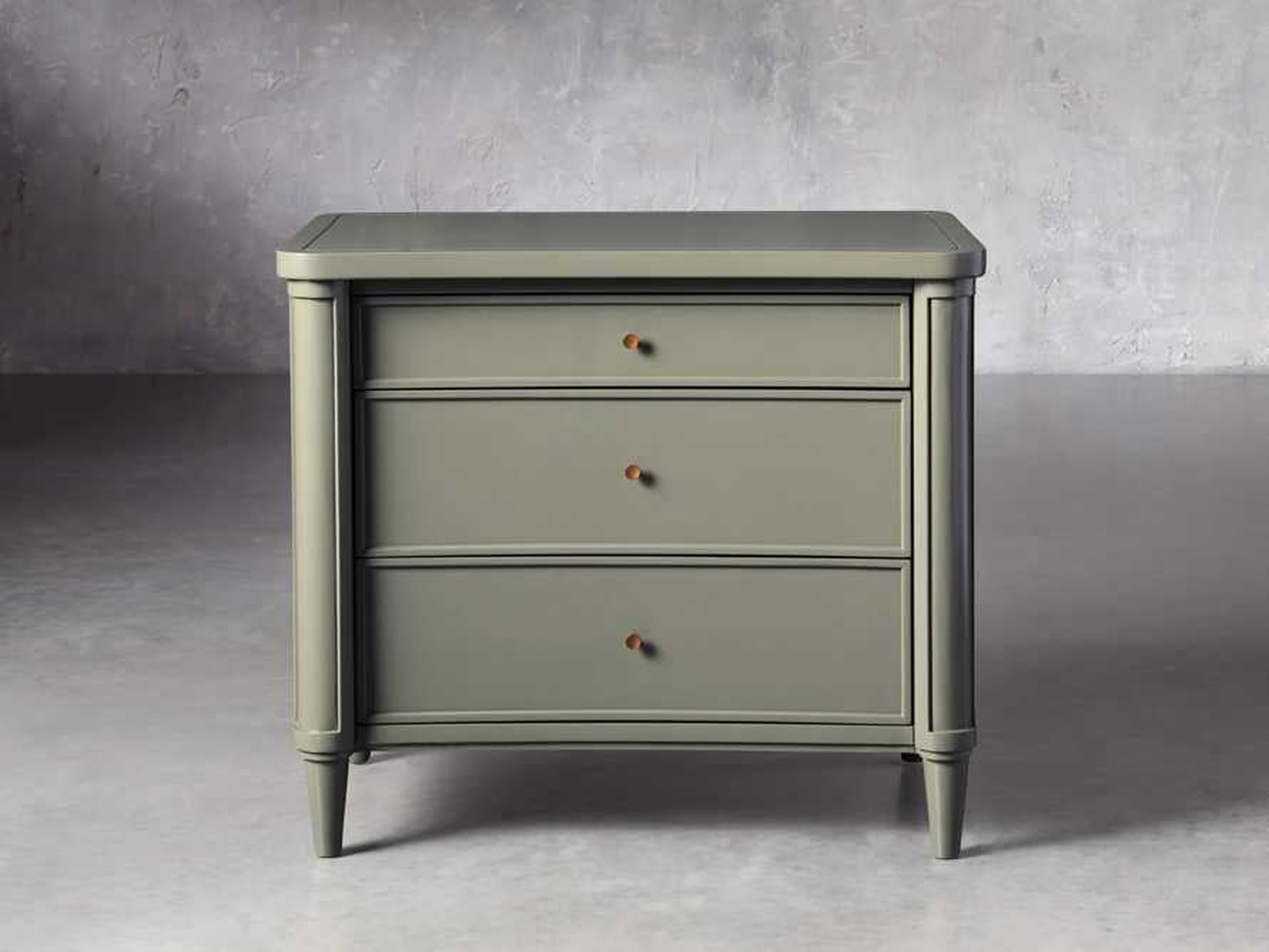 Henley Nightstand in Wood Green  Doma Verde - Arhaus