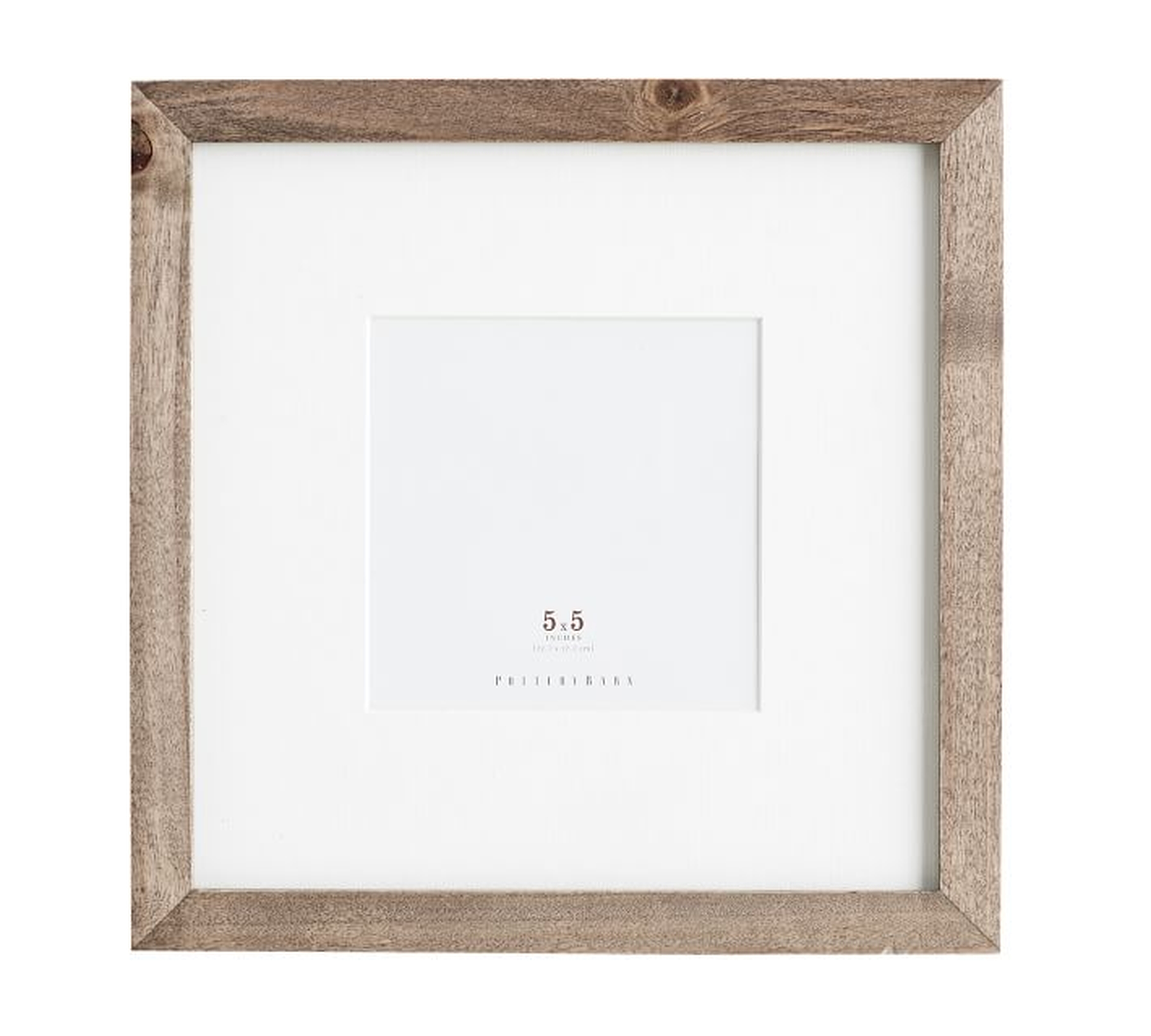 Wood Gallery Single Opening Frame, 5 x 5 - Gray - Pottery Barn