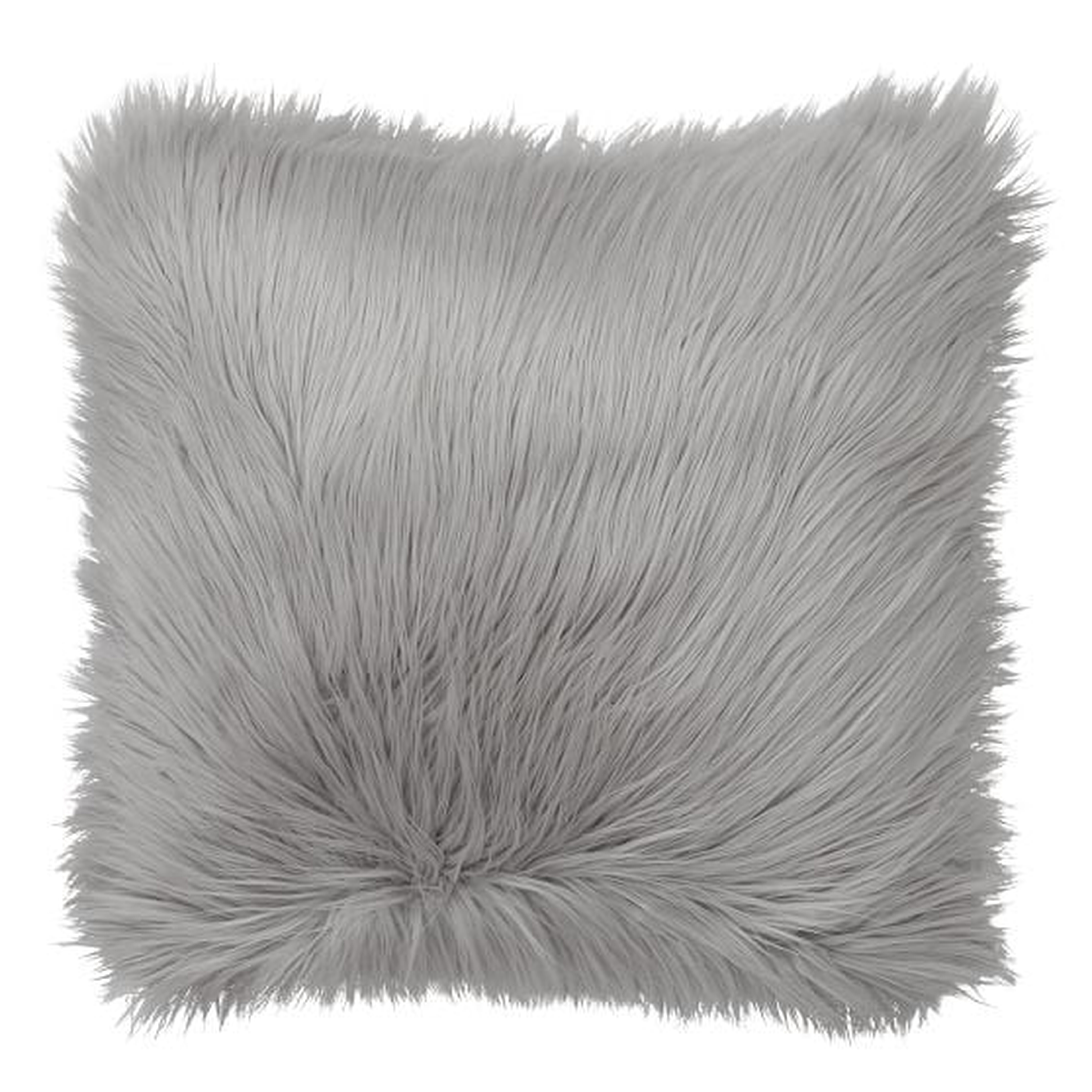 Fur-rific Faux-Fur Pillow Covers - Himalayan Gray - Cover + Insert - Pottery Barn Teen