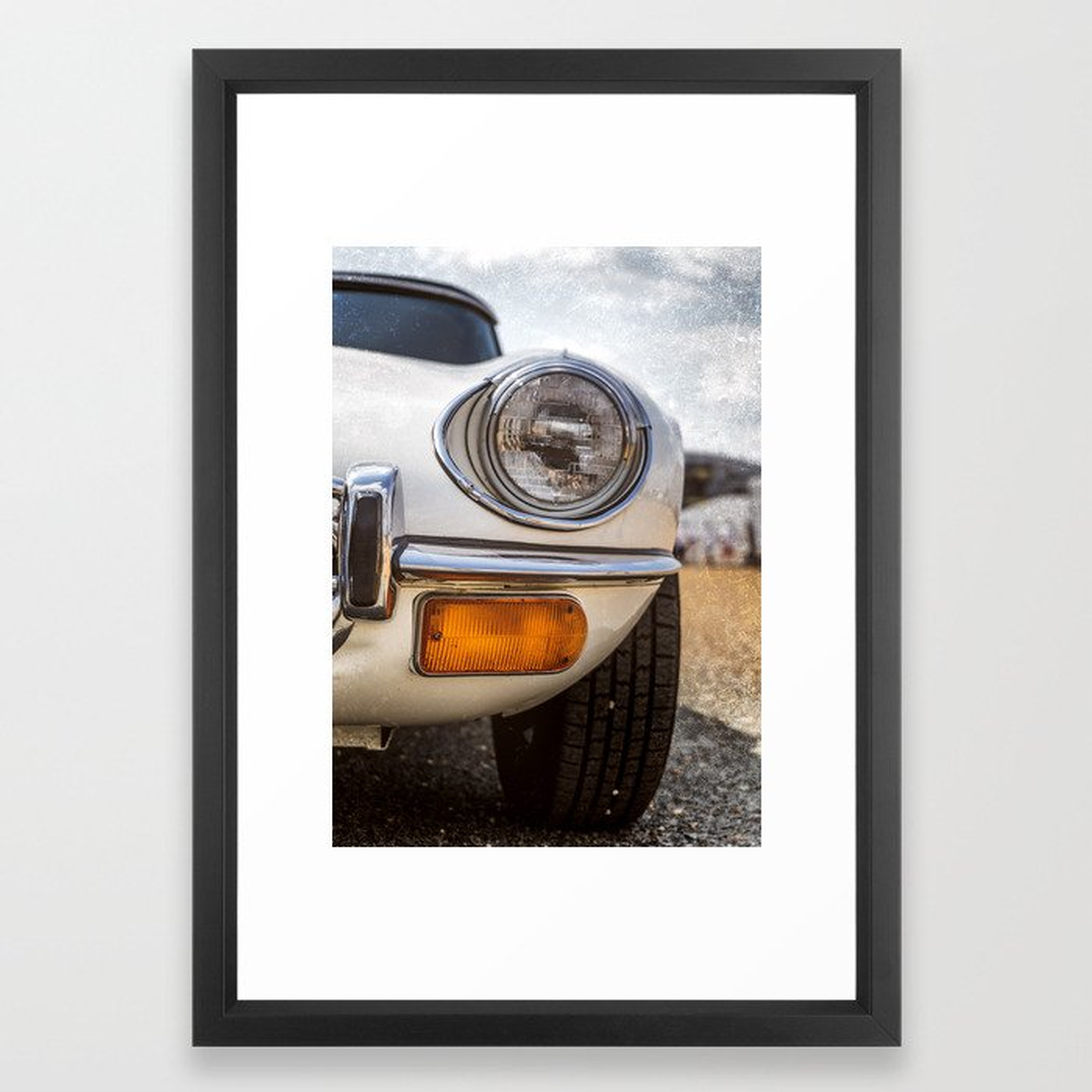 "Headlight" - Classic cars lovers Framed Art Print - Society6