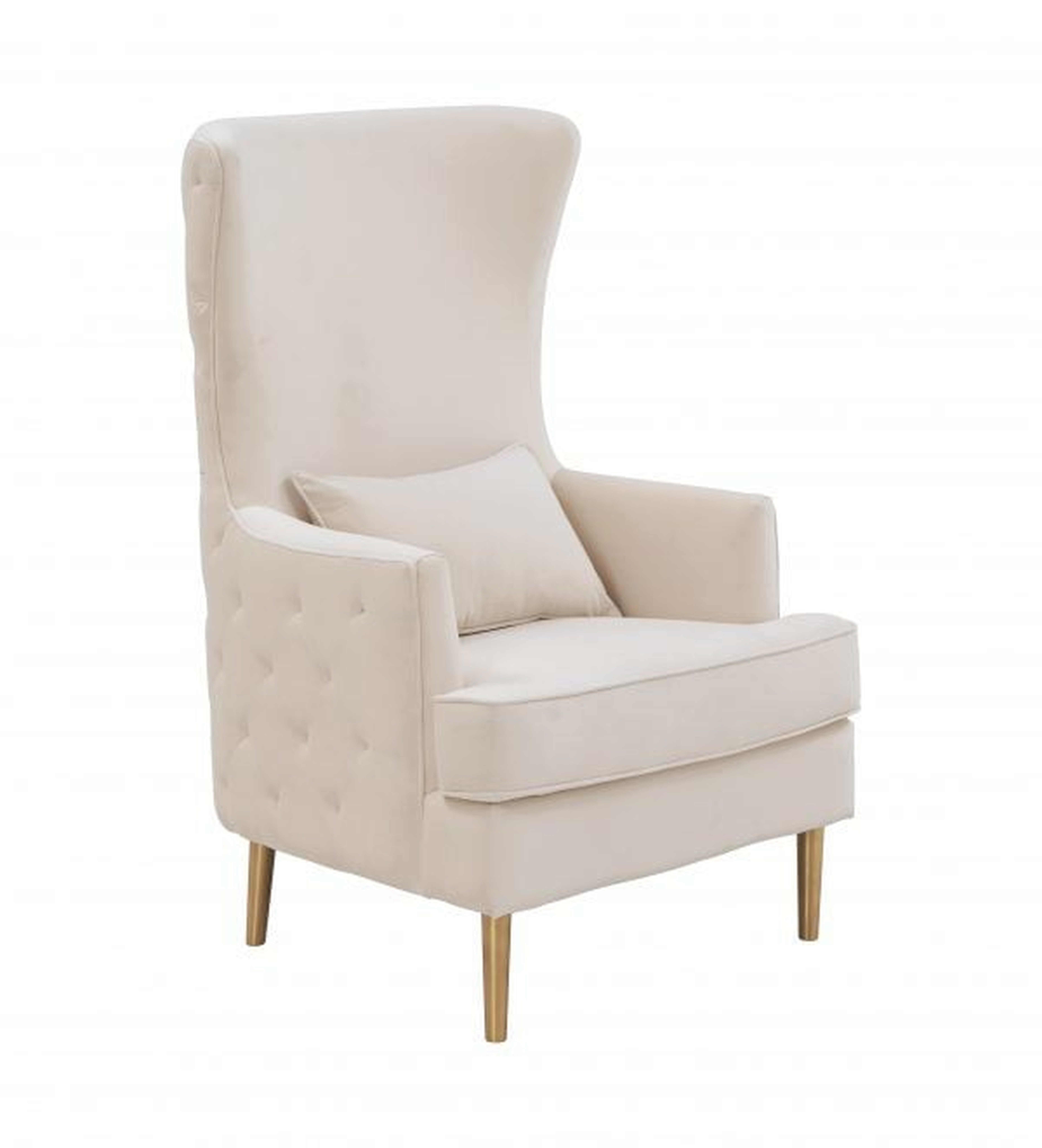 Alina Cream Tall Tufted Back Chair - TOV FURNITURE