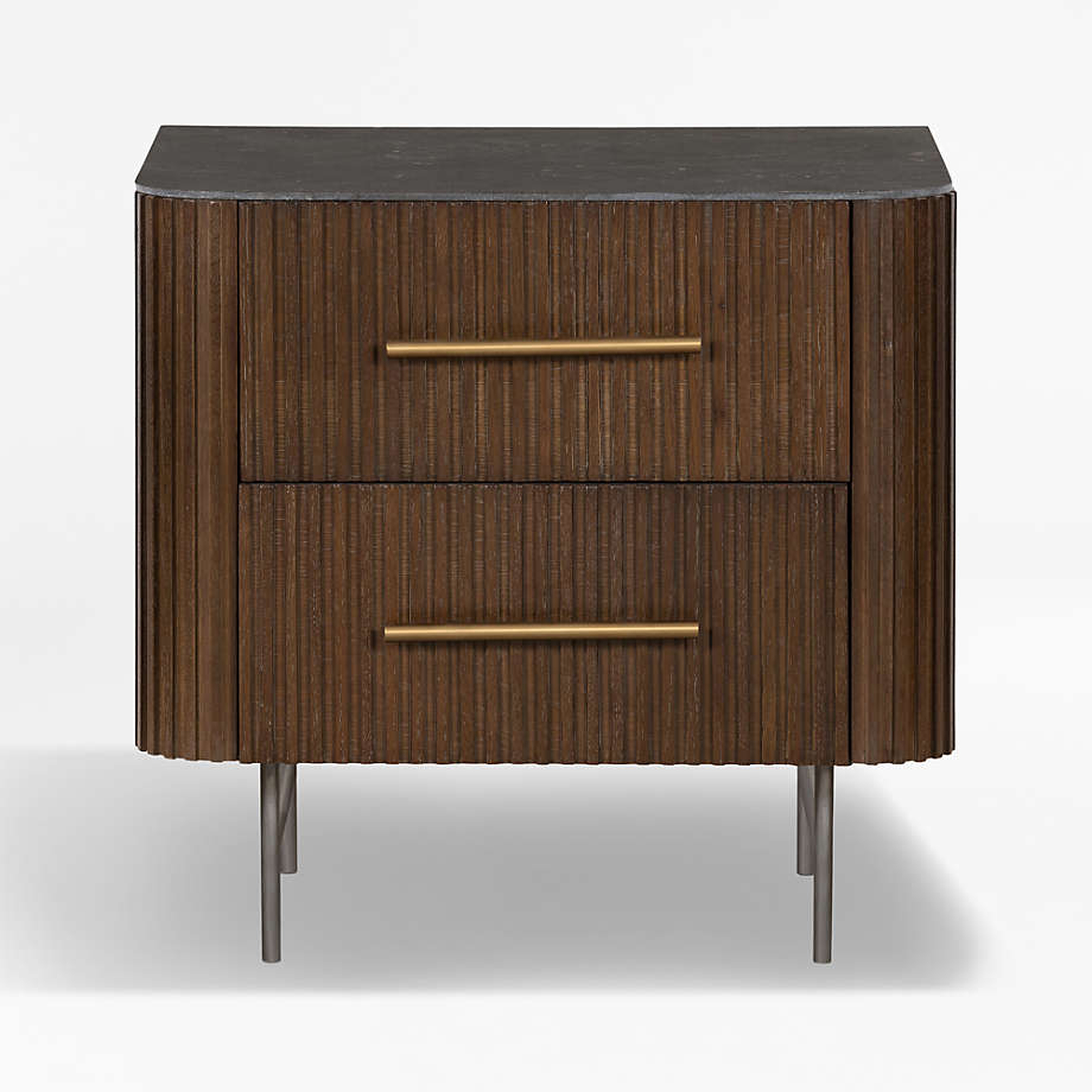 Baylor 26" Brown Oak Nightstand - Crate and Barrel