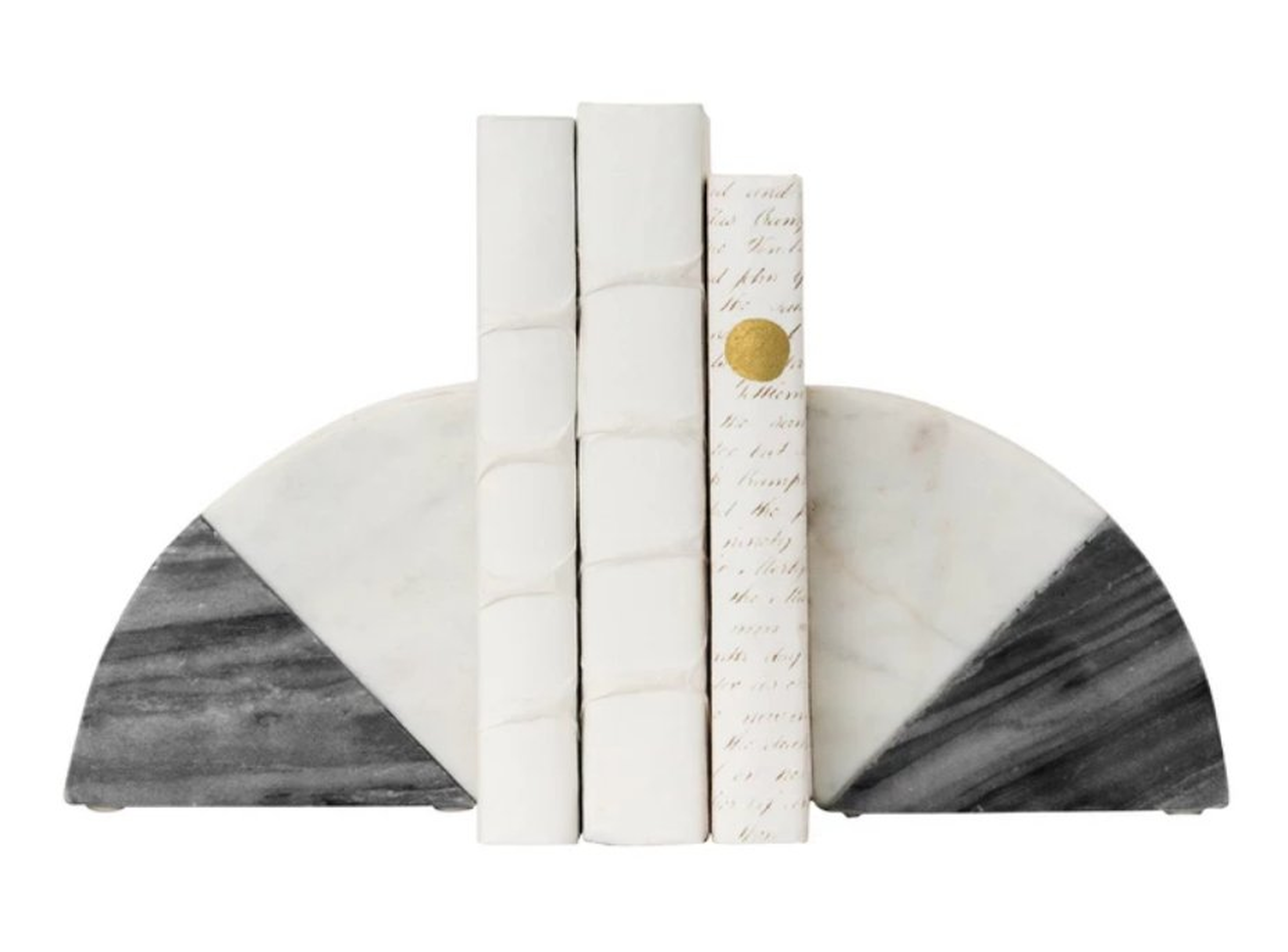 Duotone Marble Bookends, Set of 2 - McGee & Co.