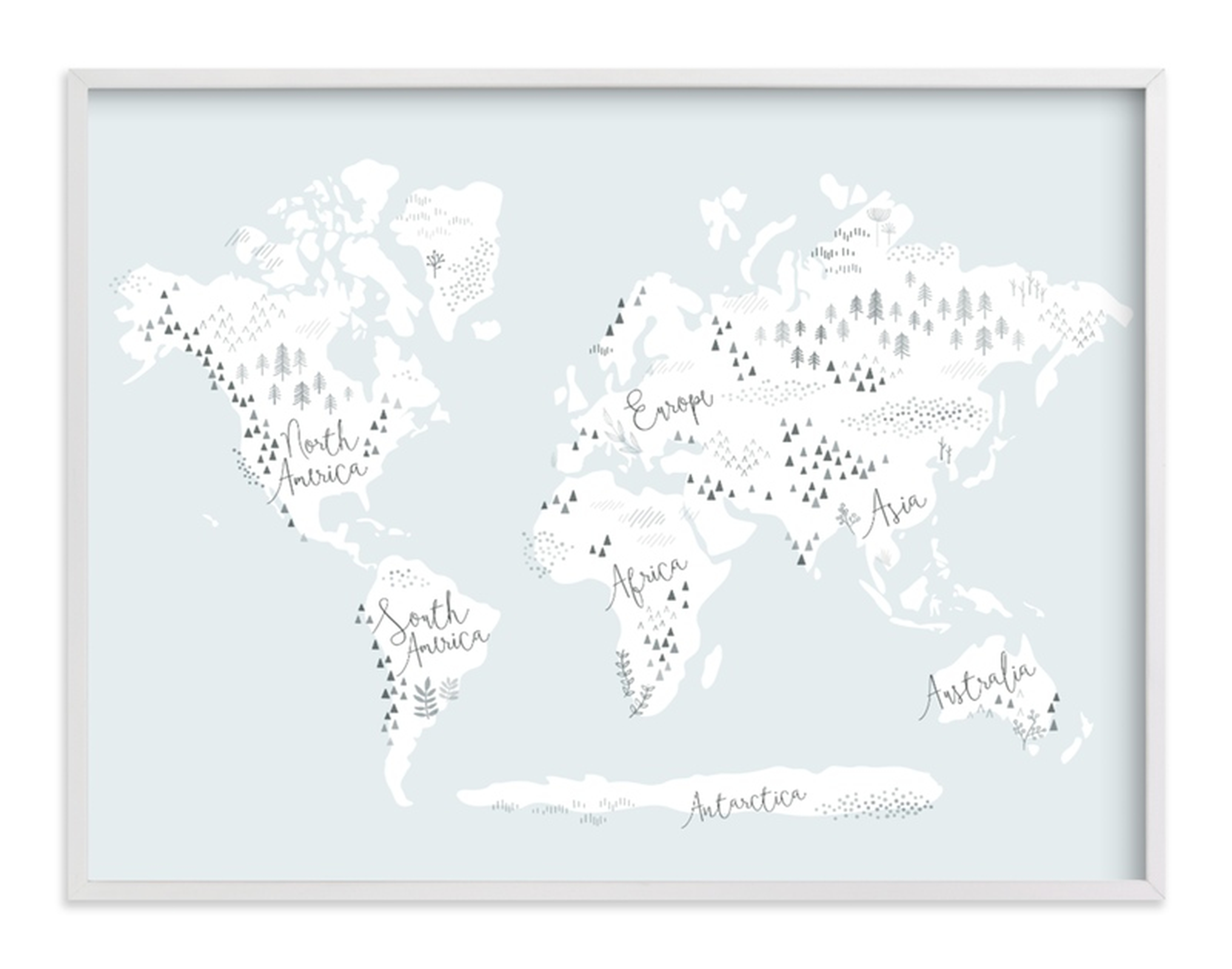 Beautiful World Map Children's Art Print - Minted