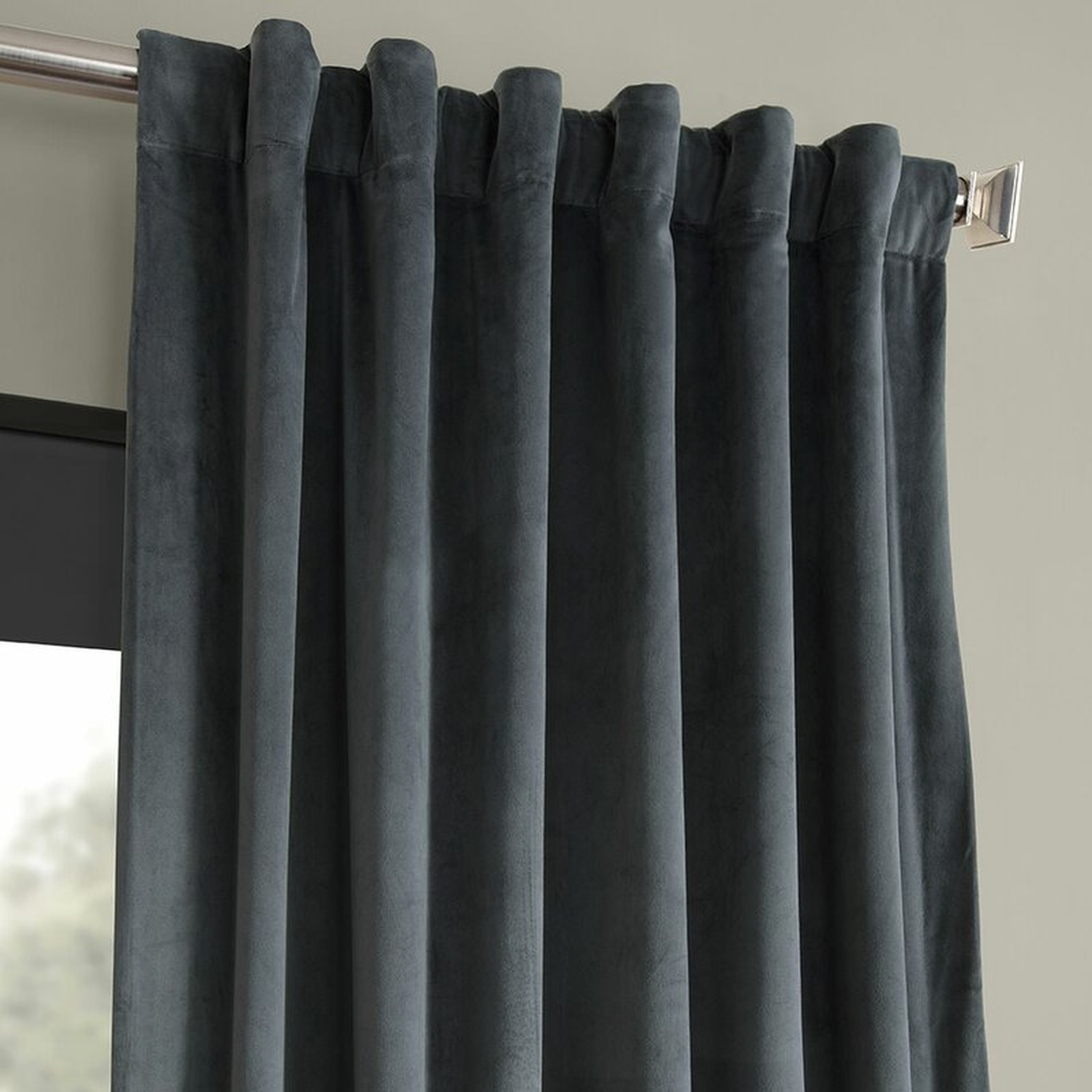 Albert Velvet Solid Blackout Thermal Rod Pocket Single Curtain Panel - Wayfair