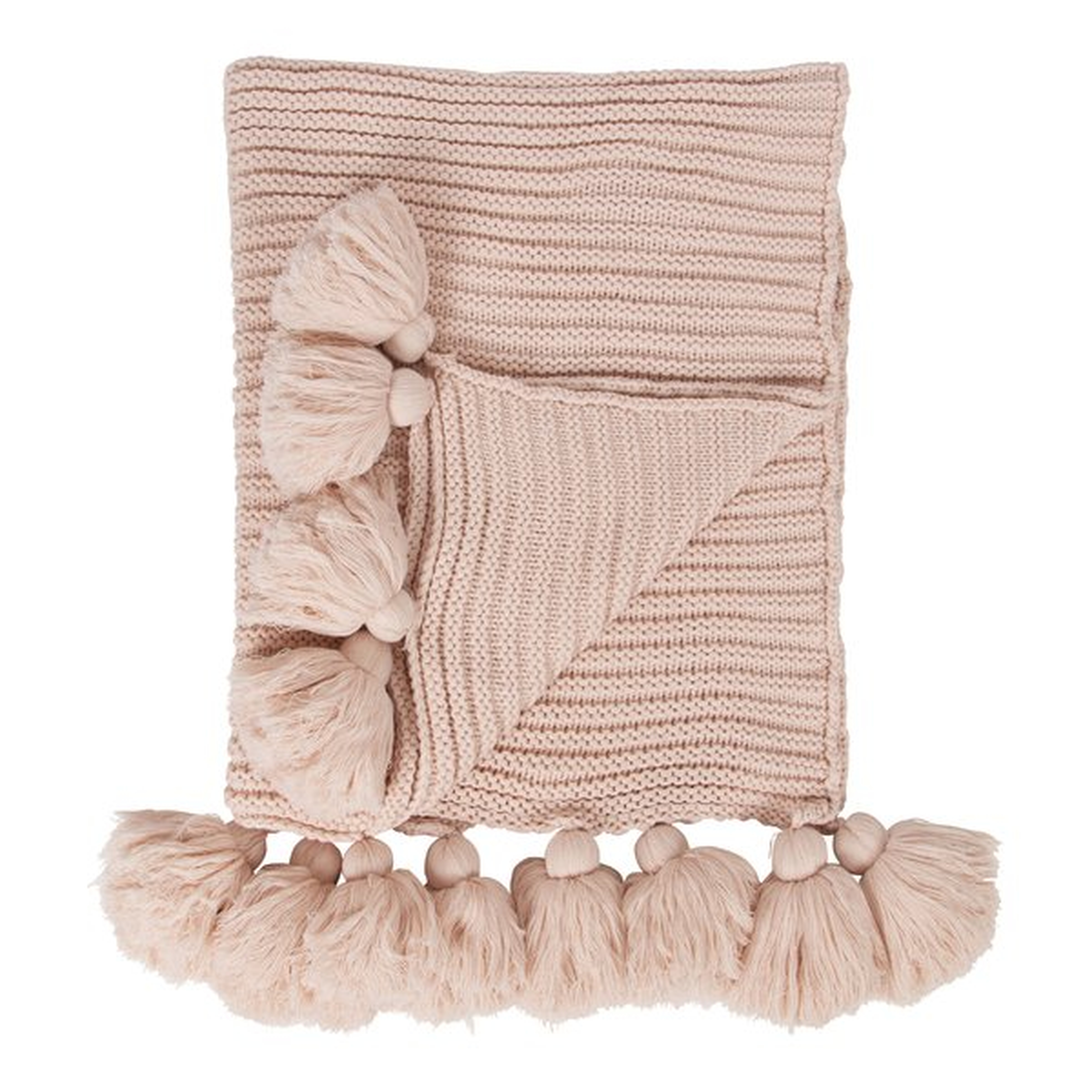 Dorcheer Chunky Ribbed Knit Throw Blanket - Dusty Pink - Wayfair