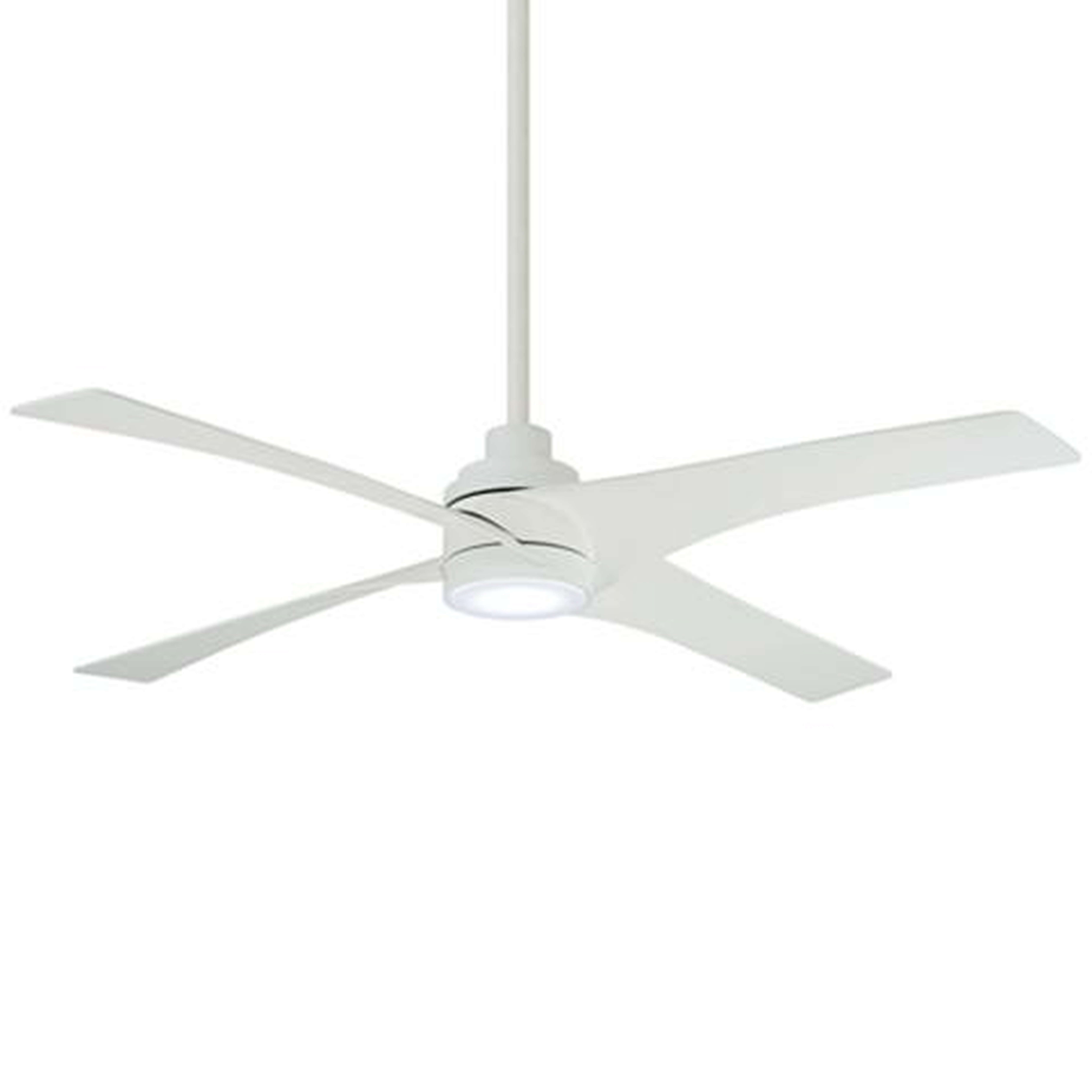 56" Minka Aire Swept Flat White LED Ceiling Fan w/72" downrod - Lamps Plus
